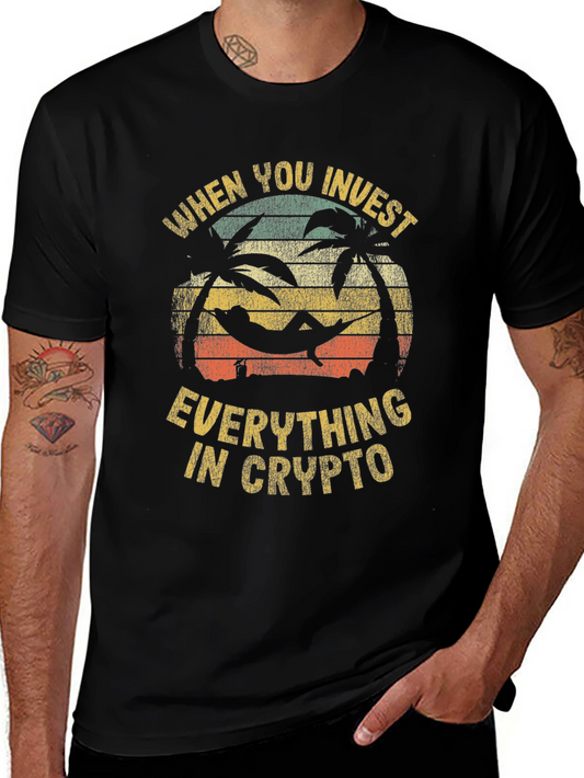 Crypto Investment T-Shirt: Beach Hammock Design