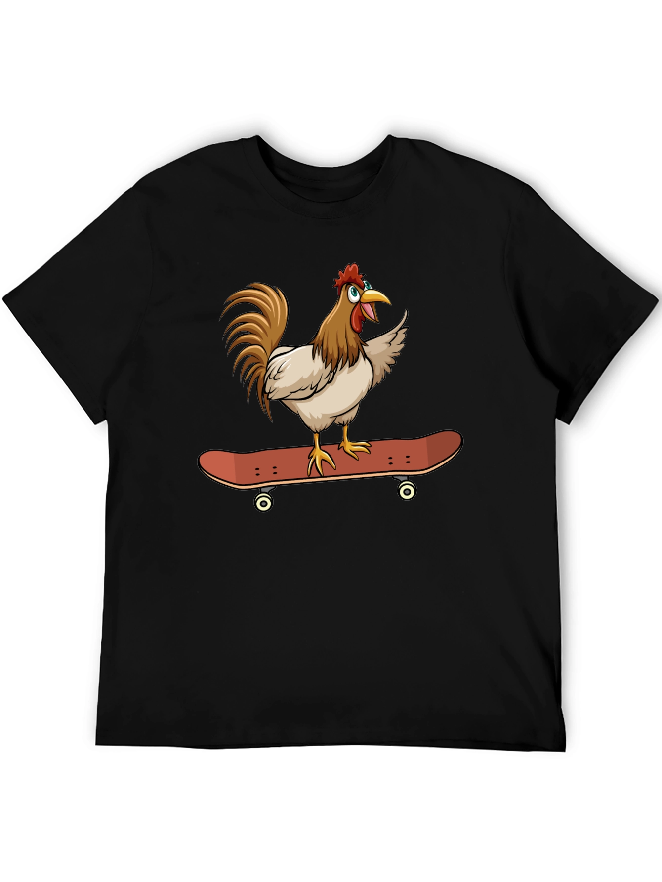 Skateboarding Chicken Graphic Tee