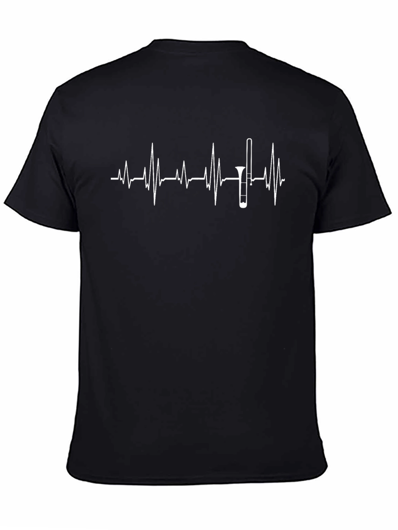 Trombone Heartbeat Black T-Shirt