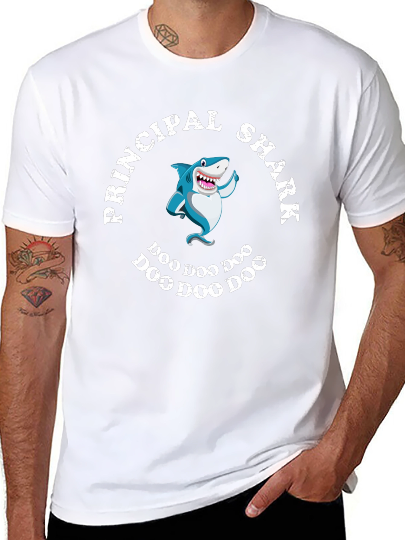 Principal Shark Doo Doo Doo Funny T-Shirt