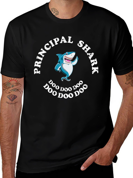 Principal Shark Doo Doo Doo Funny T-Shirt