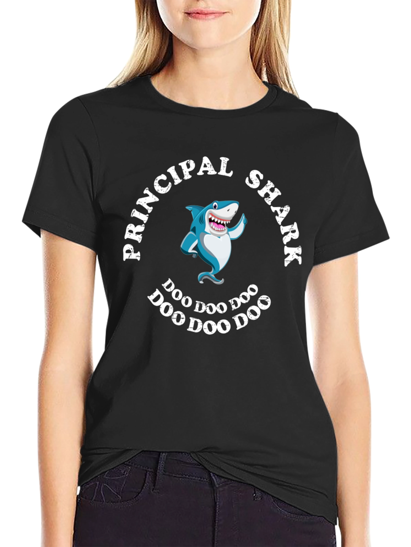 Principal Shark Doo Doo Doo Funny T-Shirt