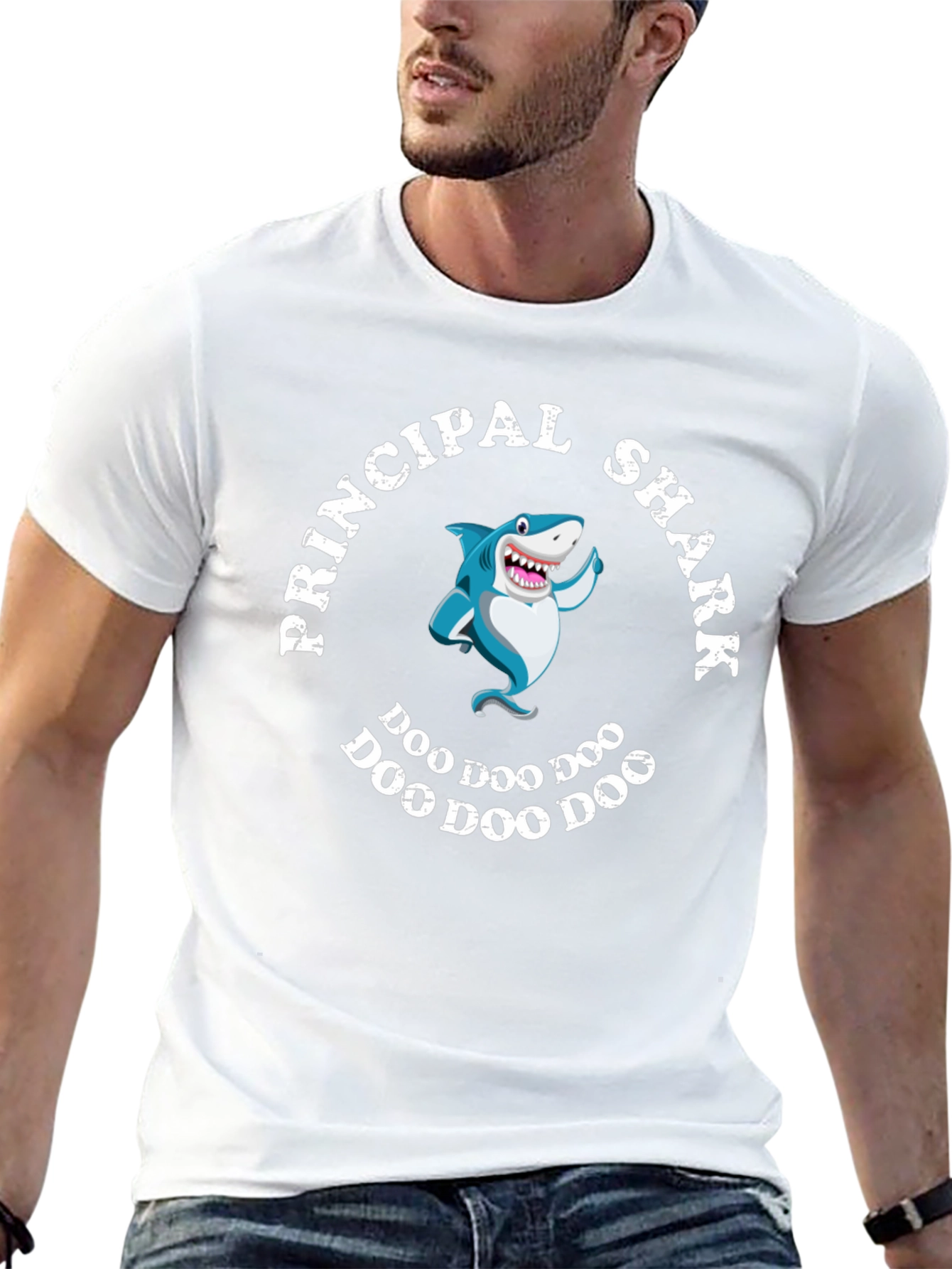 Principal Shark Doo Doo Doo Funny T-Shirt