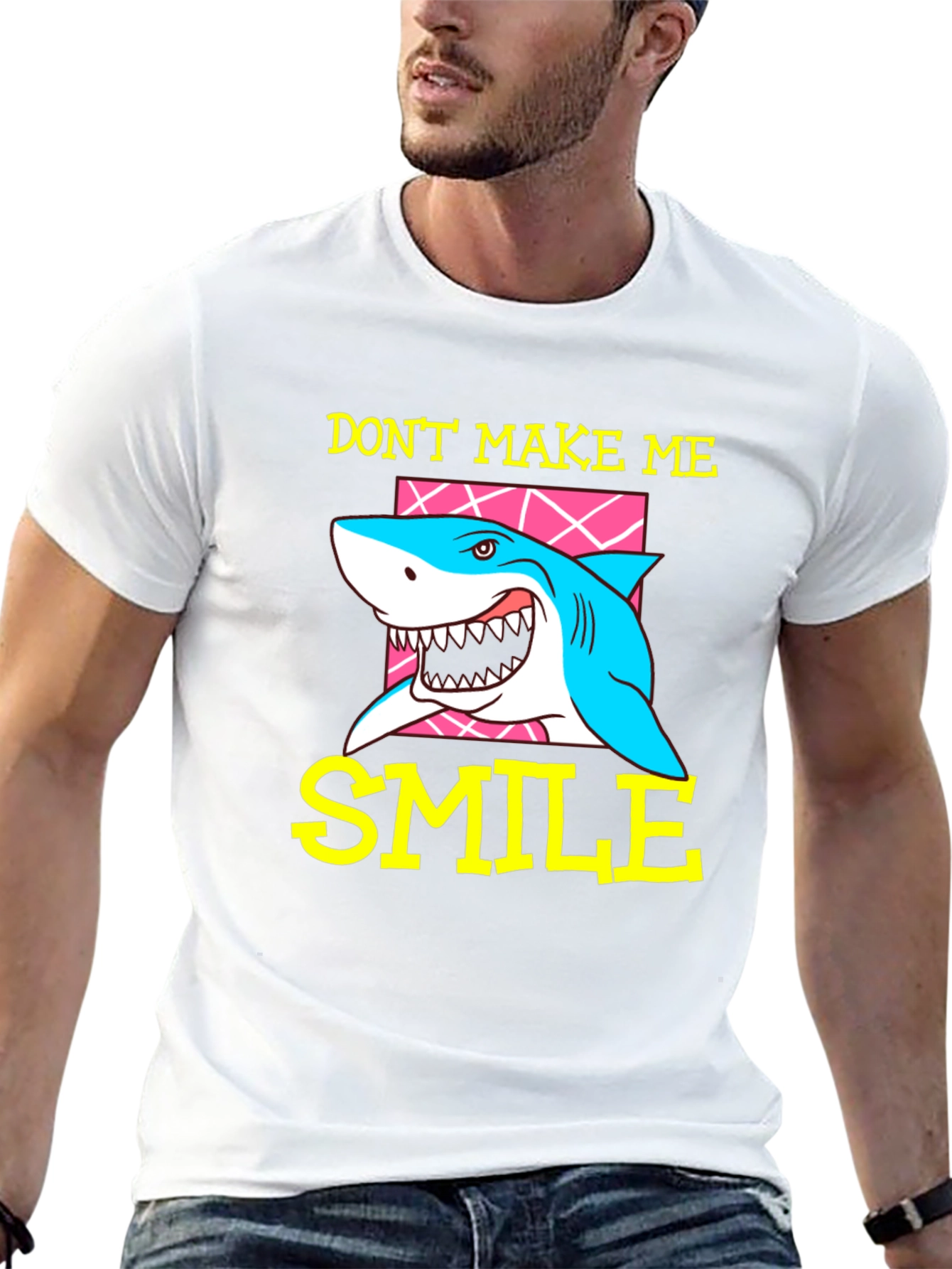 Dont Make Me Smile Shark Graphic T-Shirt