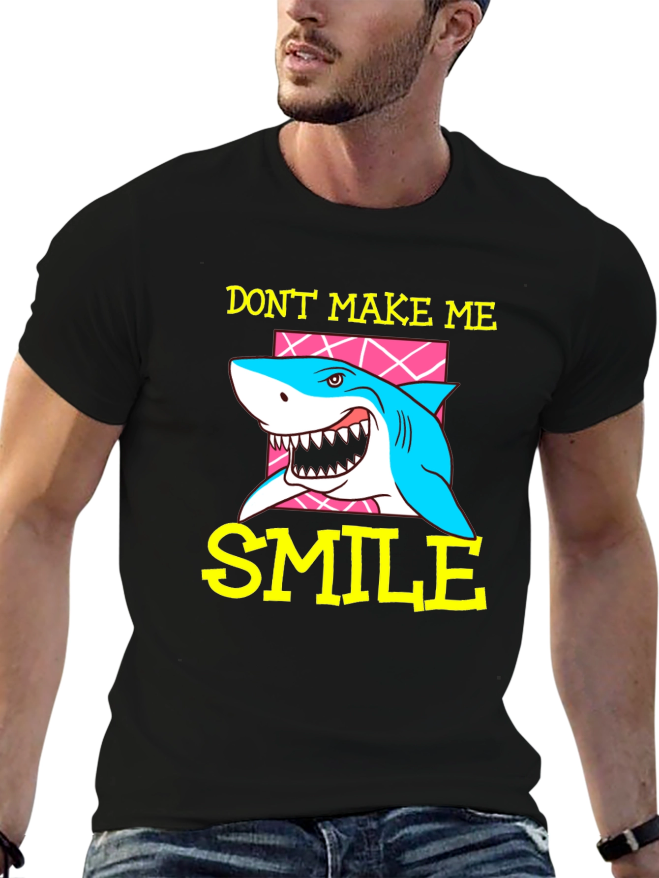 Dont Make Me Smile Shark Graphic T-Shirt
