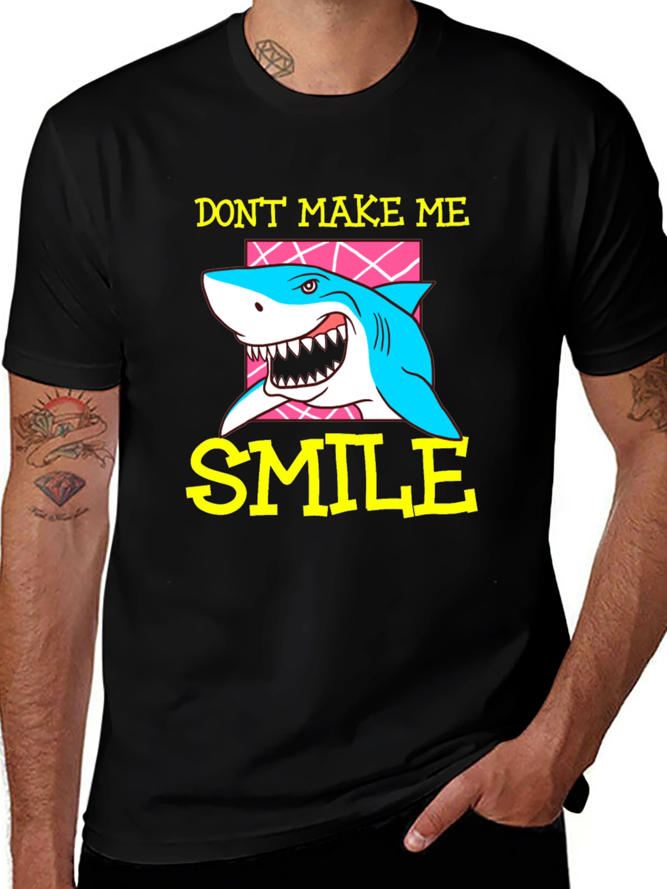 Dont Make Me Smile Shark Graphic T-Shirt