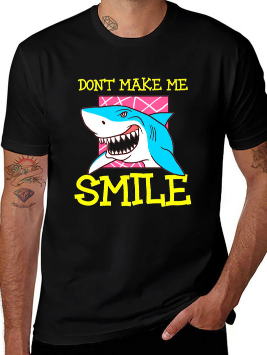 Dont Make Me Smile Shark Graphic T-Shirt