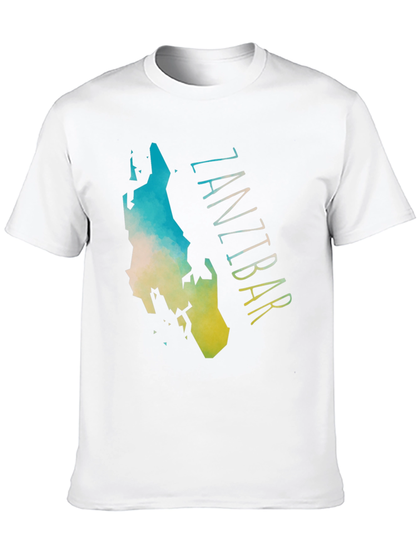 Zanzibar Island Map Graphic Tee - Black