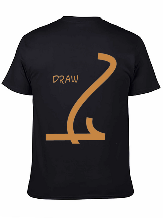 Draw Line Art T-Shirt - Creative Design Tee