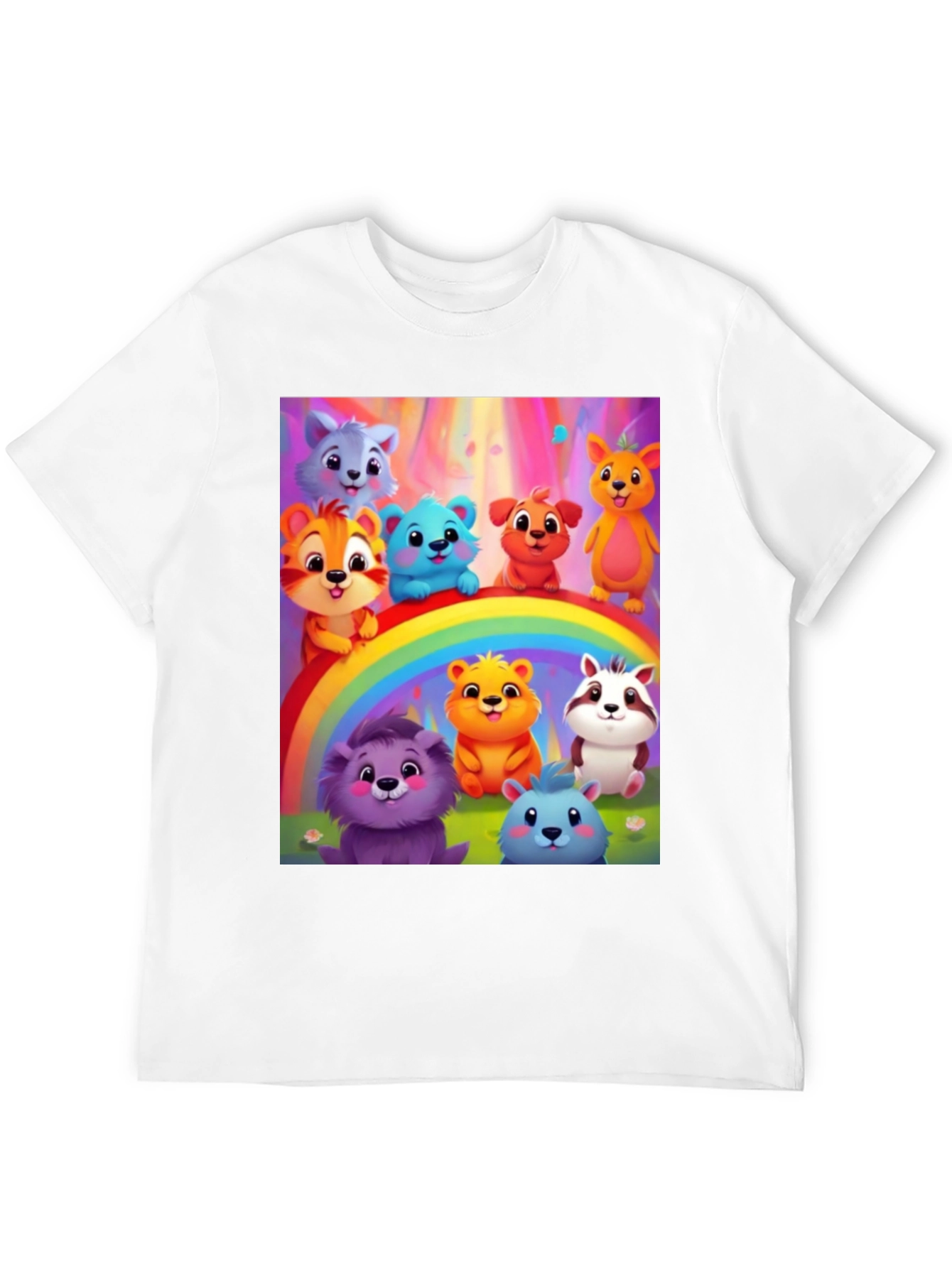 Cartoon Animal Rainbow T-Shirt