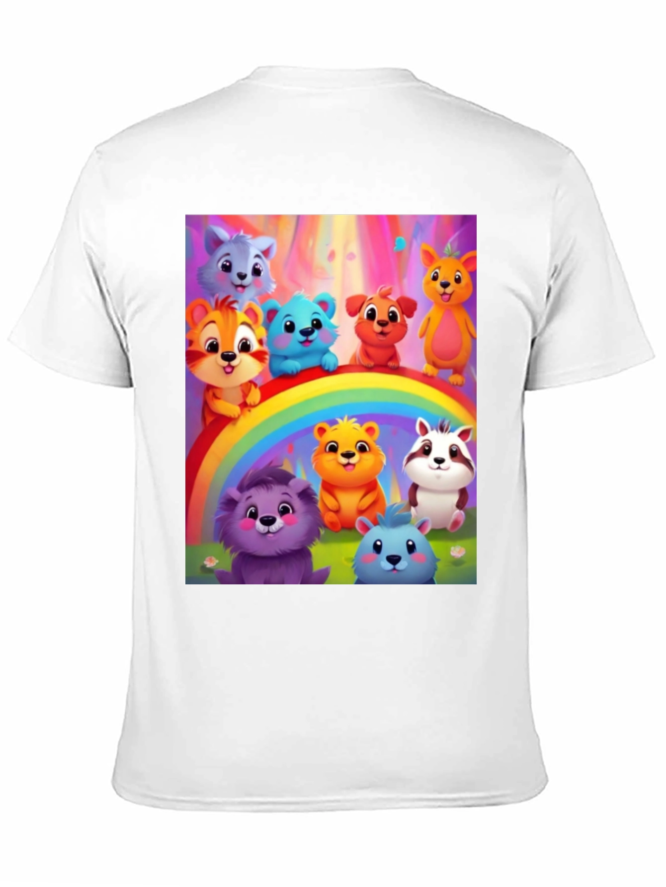 Cartoon Animal Rainbow T-Shirt
