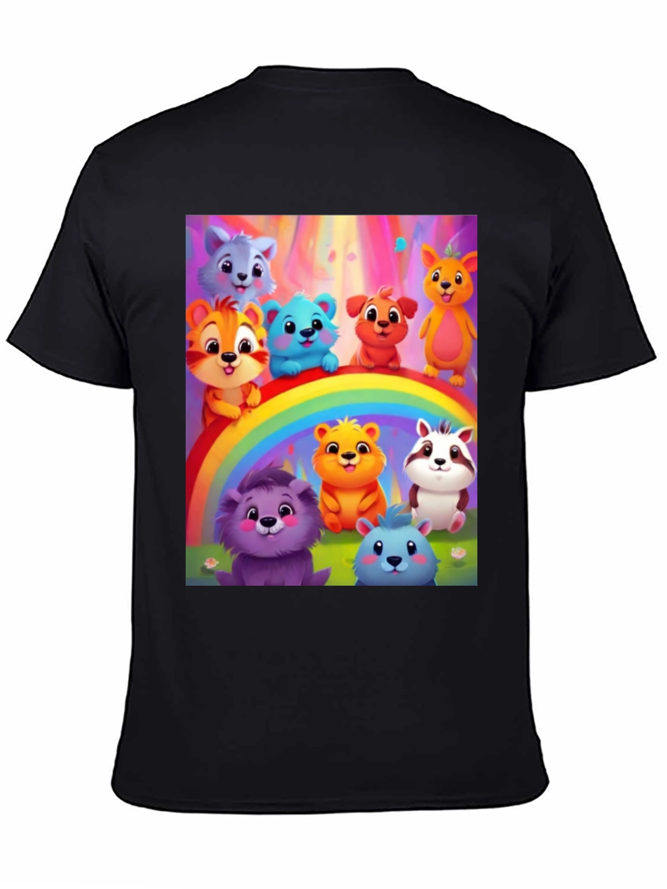 Cartoon Animal Rainbow T-Shirt