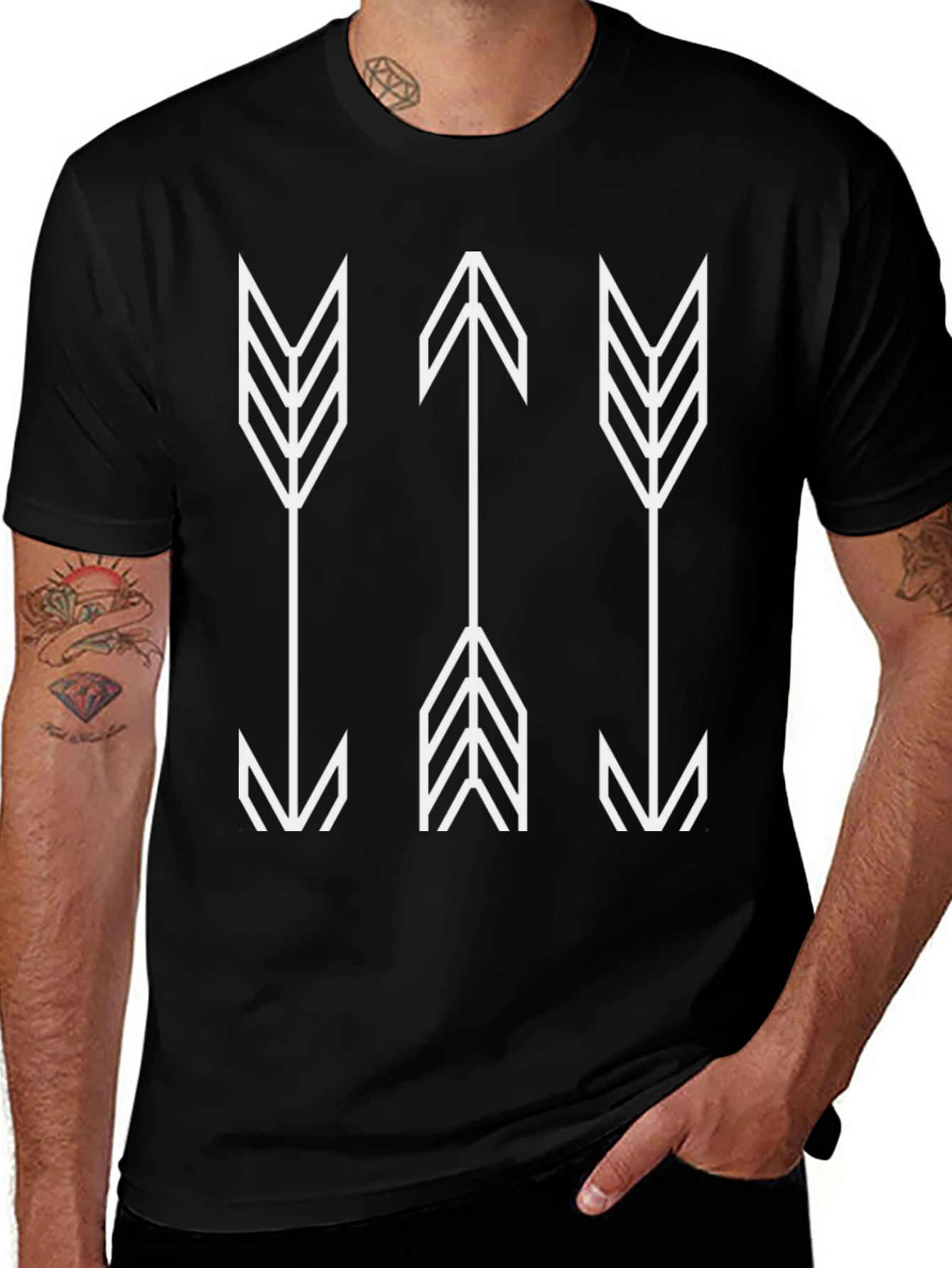 Arrow Graphic Tee - Minimalist Design