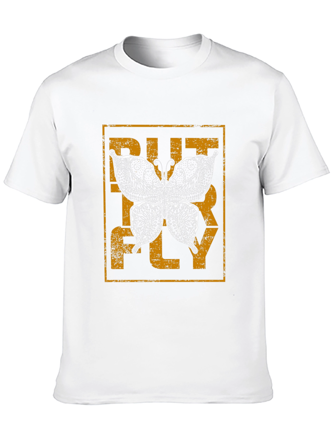 Butterfly Graphic Print Black Tee