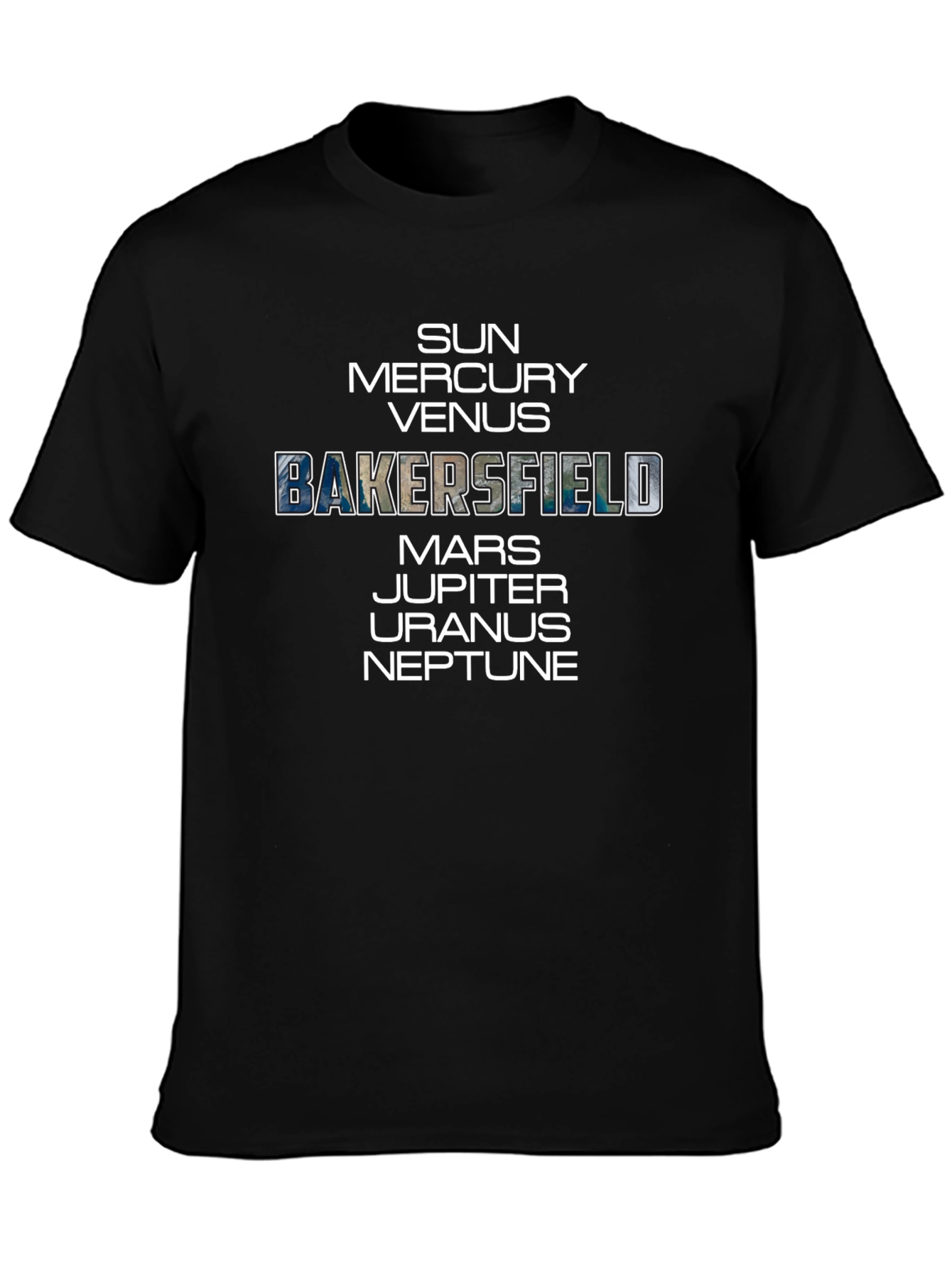 Bakersfield Solar System Planet T-Shirt