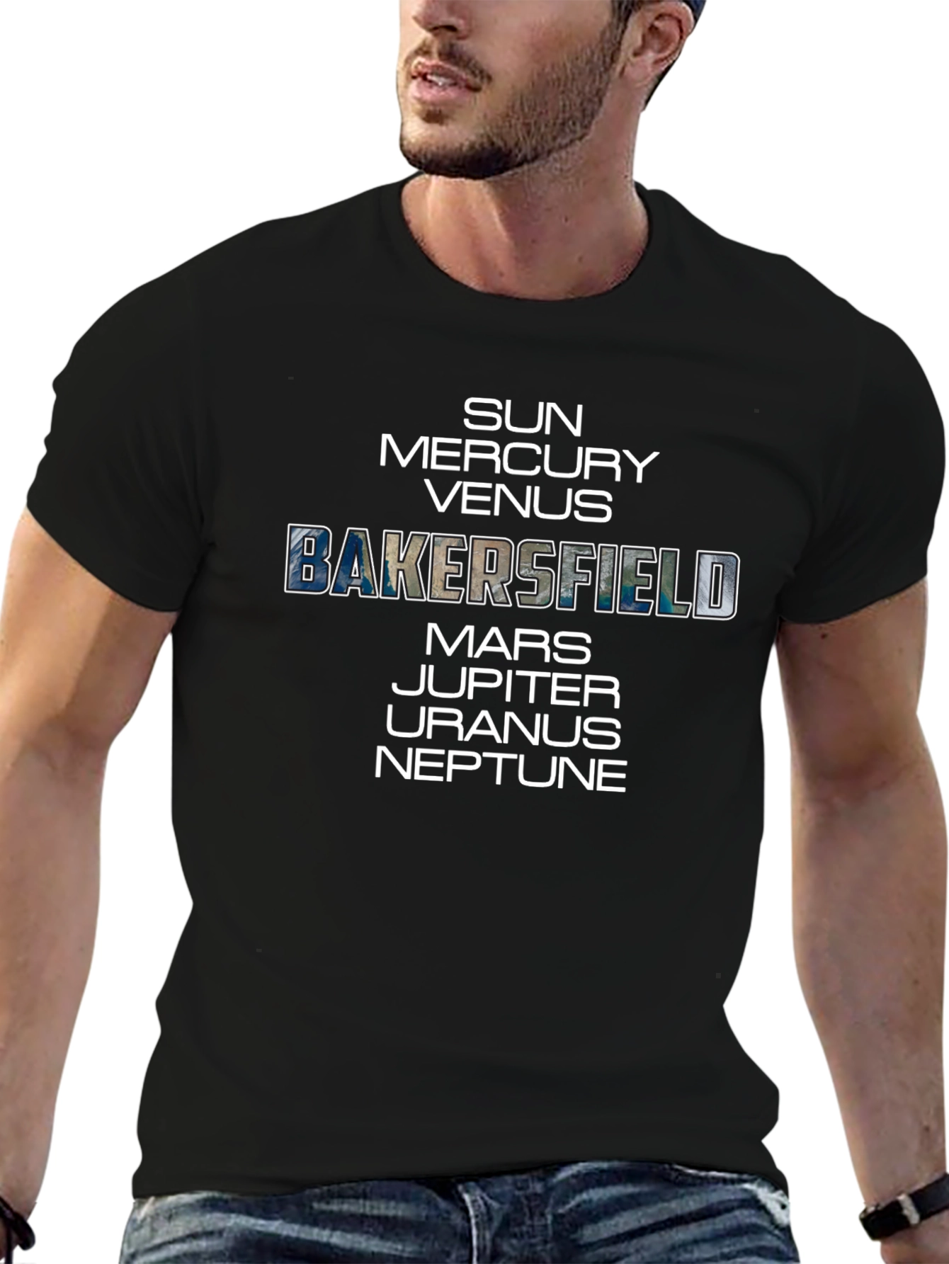 Bakersfield Solar System Planet T-Shirt