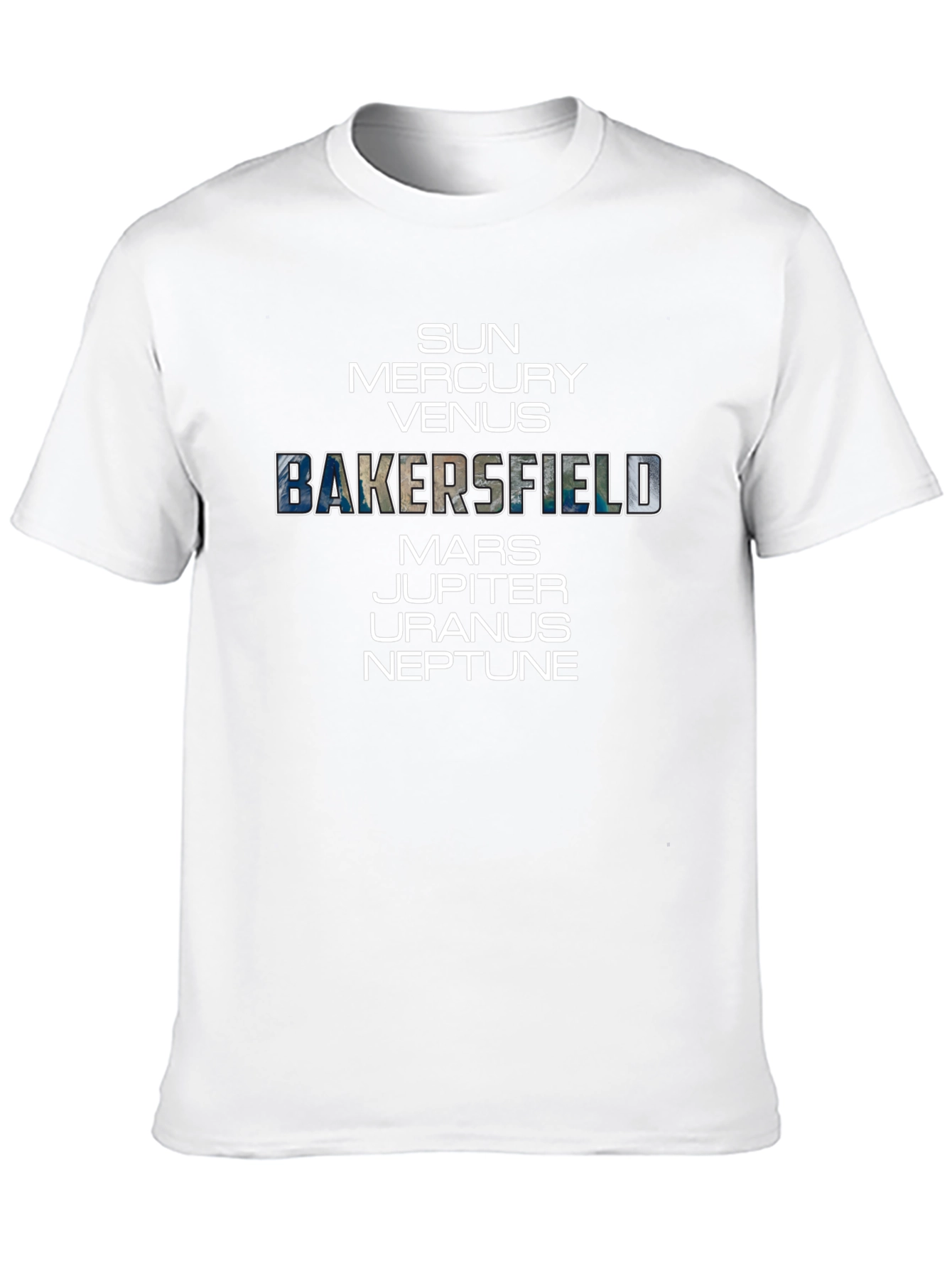 Bakersfield Solar System Planet T-Shirt