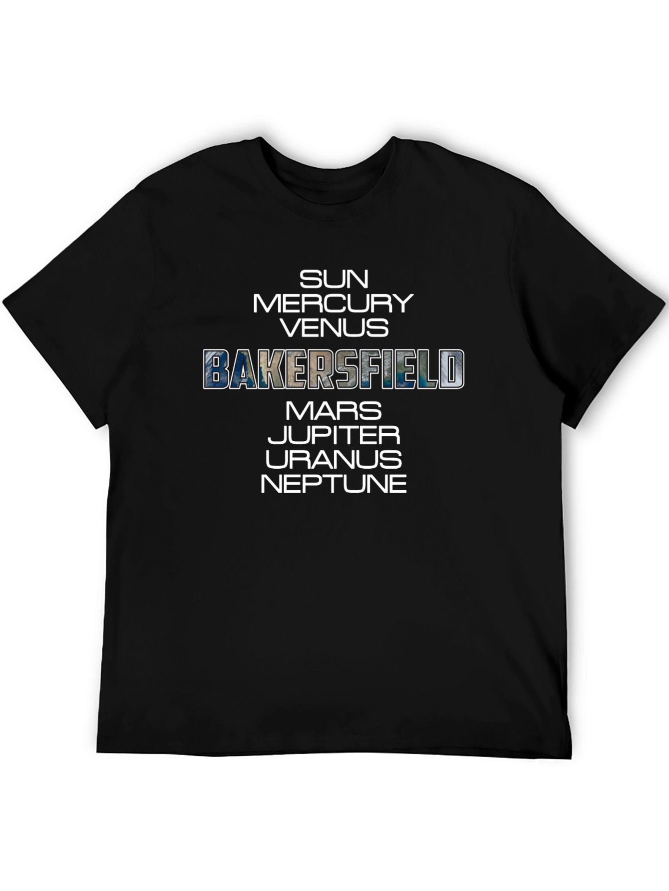 Bakersfield Solar System Planet T-Shirt