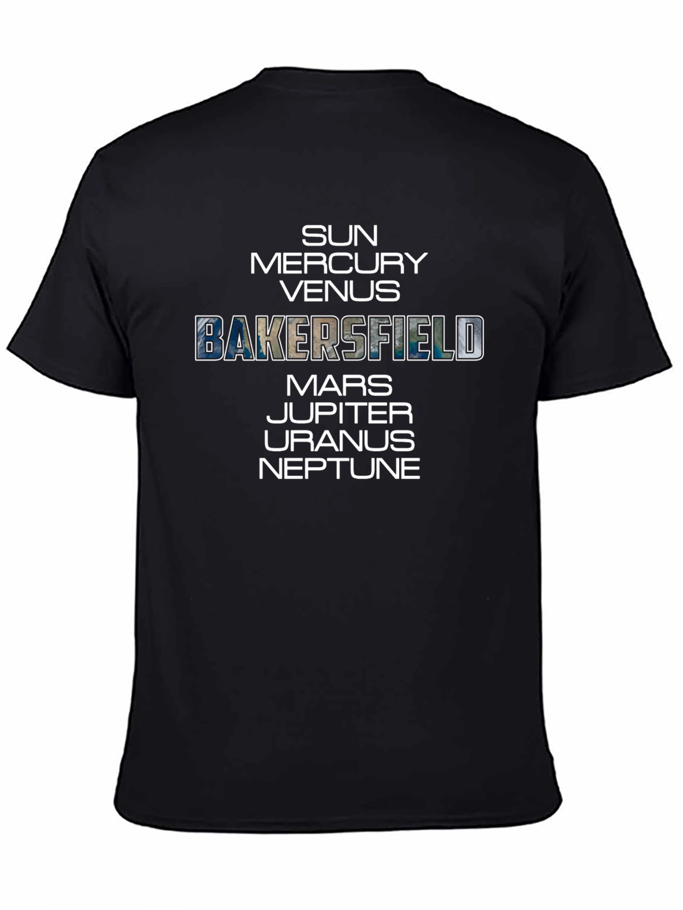 Bakersfield Solar System Planet T-Shirt