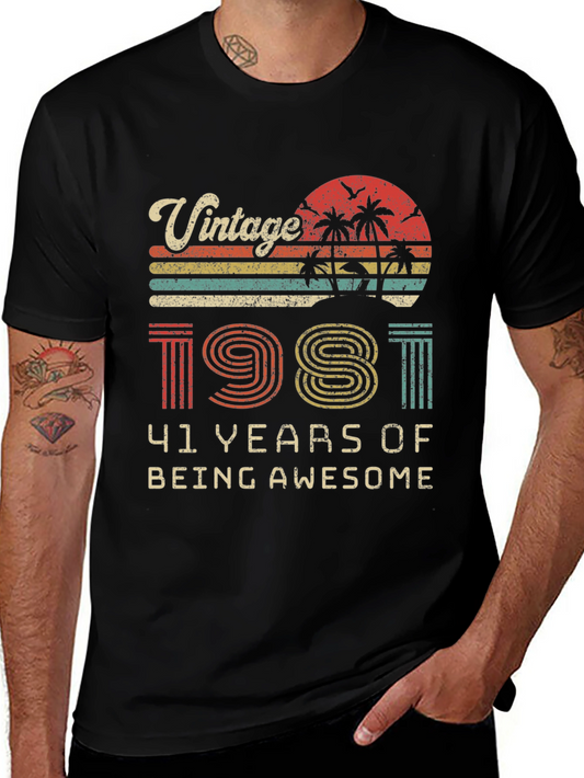 Vintage 1981 41 Years of Being Awesome T-Shirt
