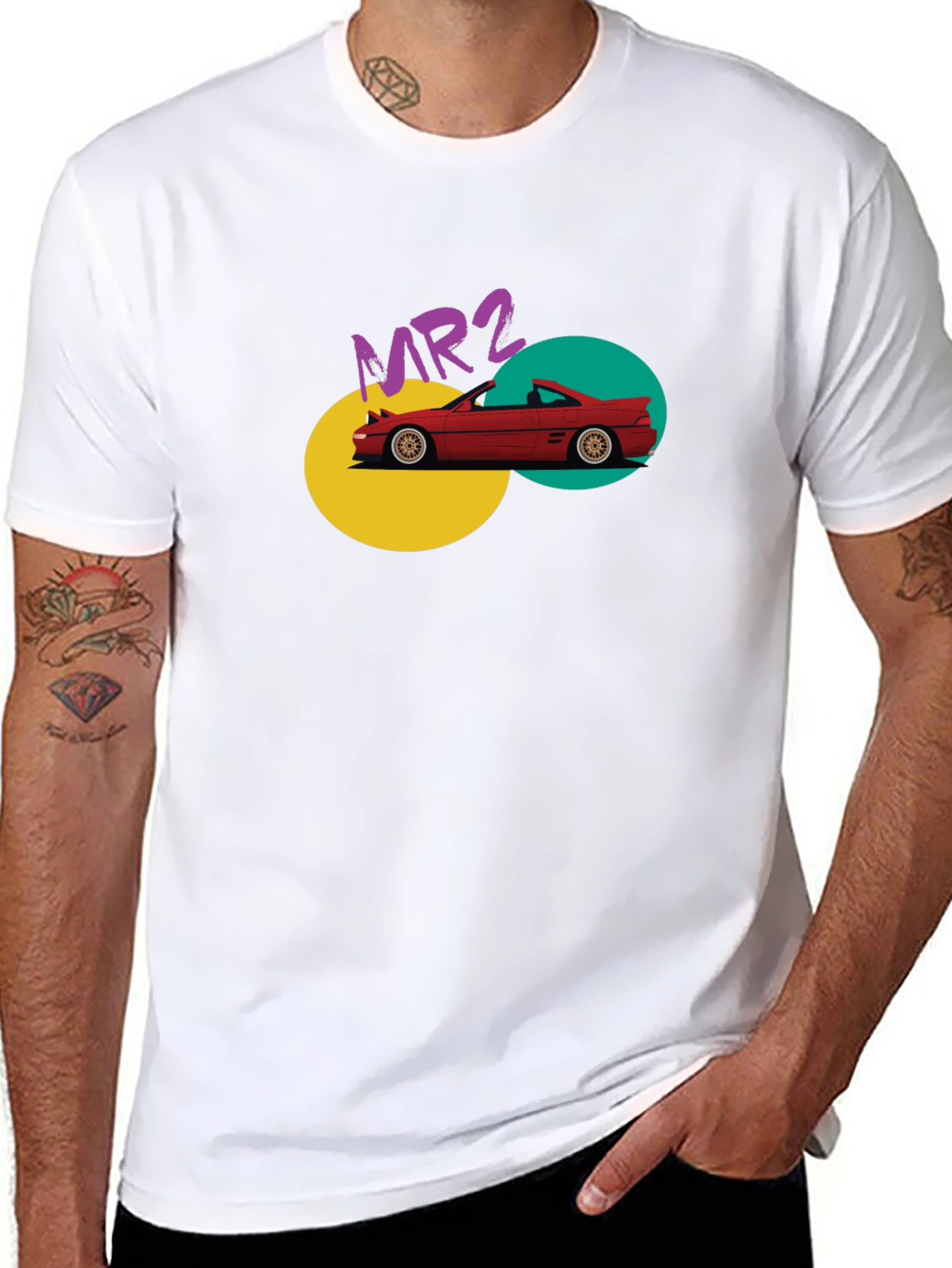 MR2 Car Graphic Tee - Retro Style Black T-Shirt
