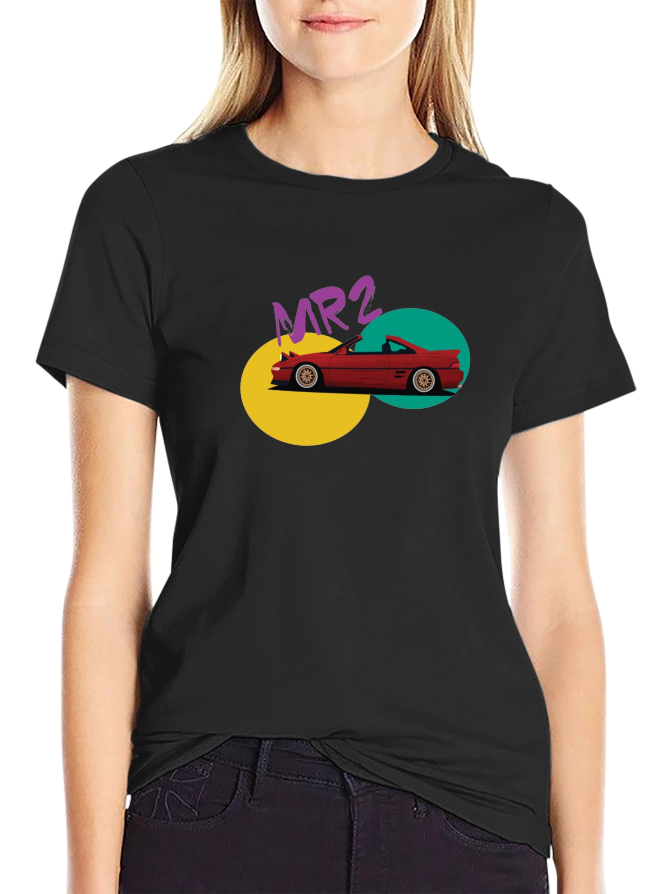MR2 Car Graphic Tee - Retro Style Black T-Shirt