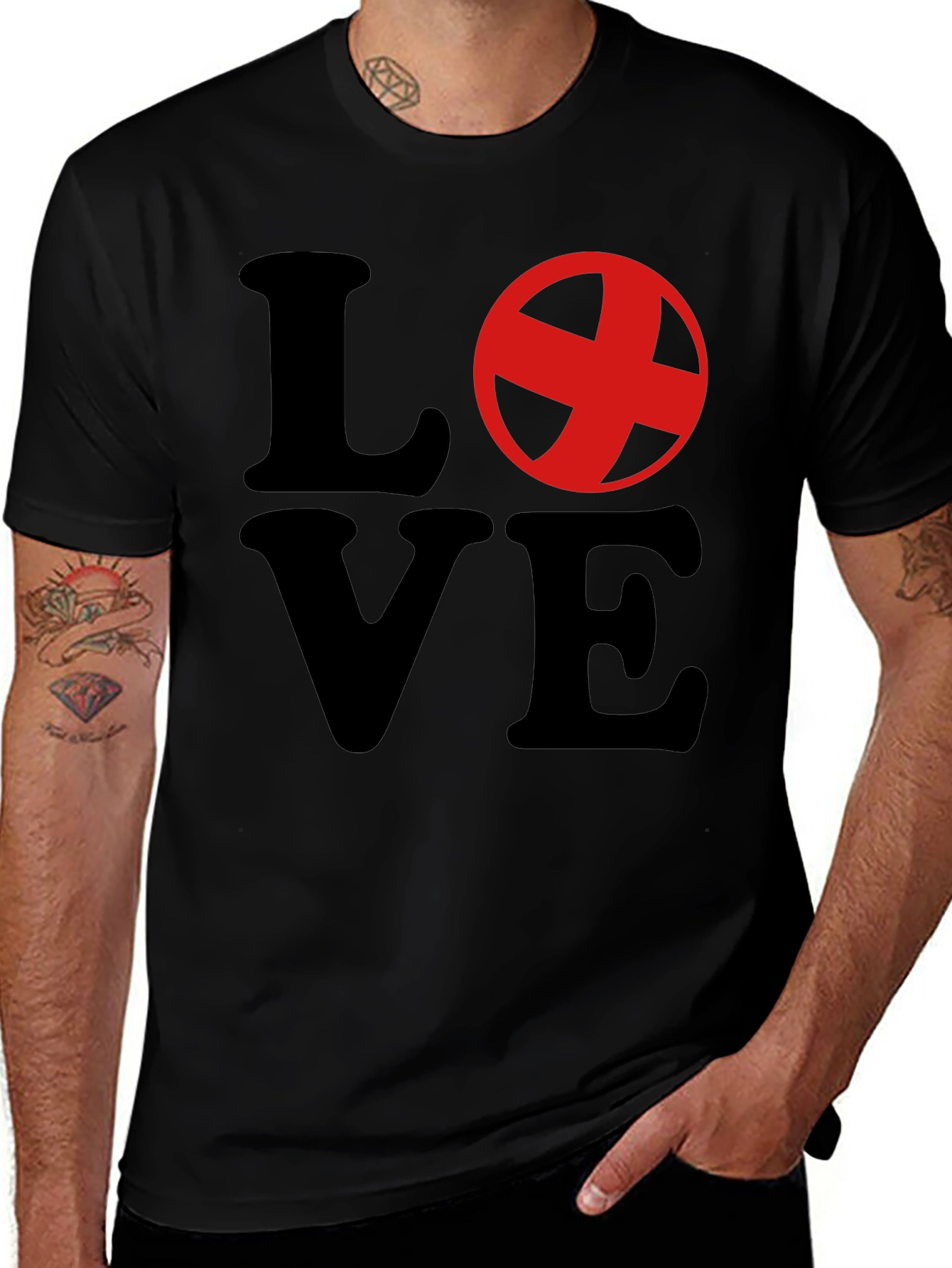 Love Graphic Crewneck T-Shirt - Stylish Casual Tee