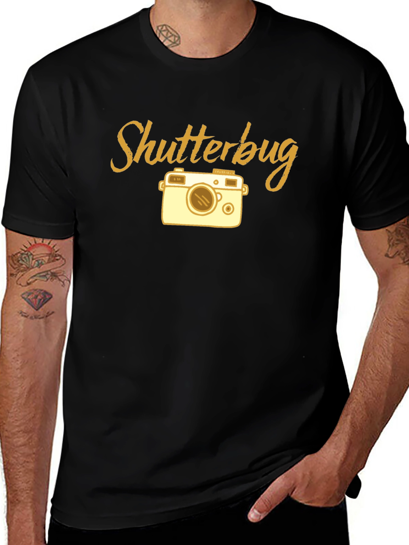 Shutterbug Camera Graphic T-Shirt - Black