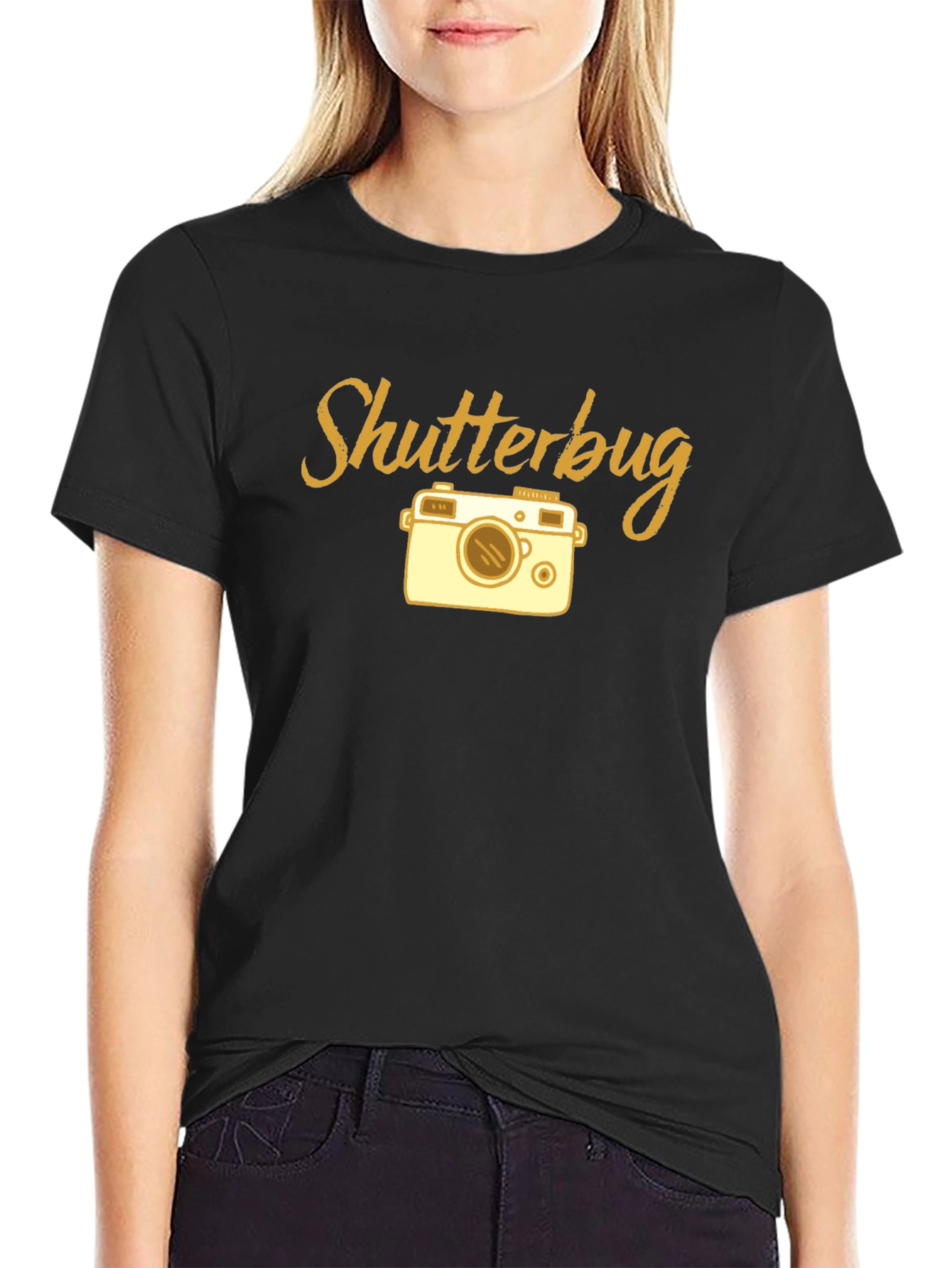 Shutterbug Camera Graphic T-Shirt - Black