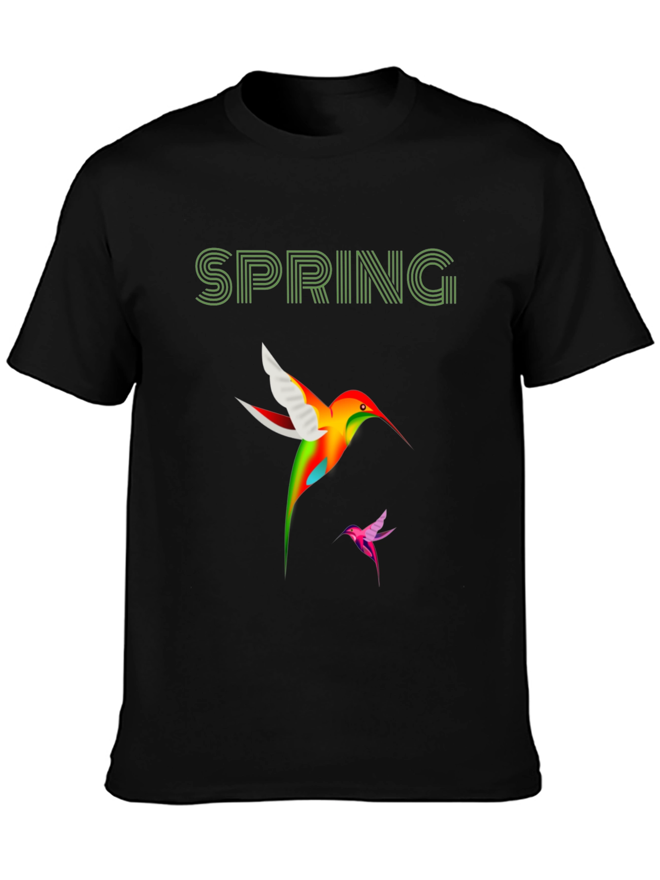 Spring Hummingbird Graphic T-Shirt