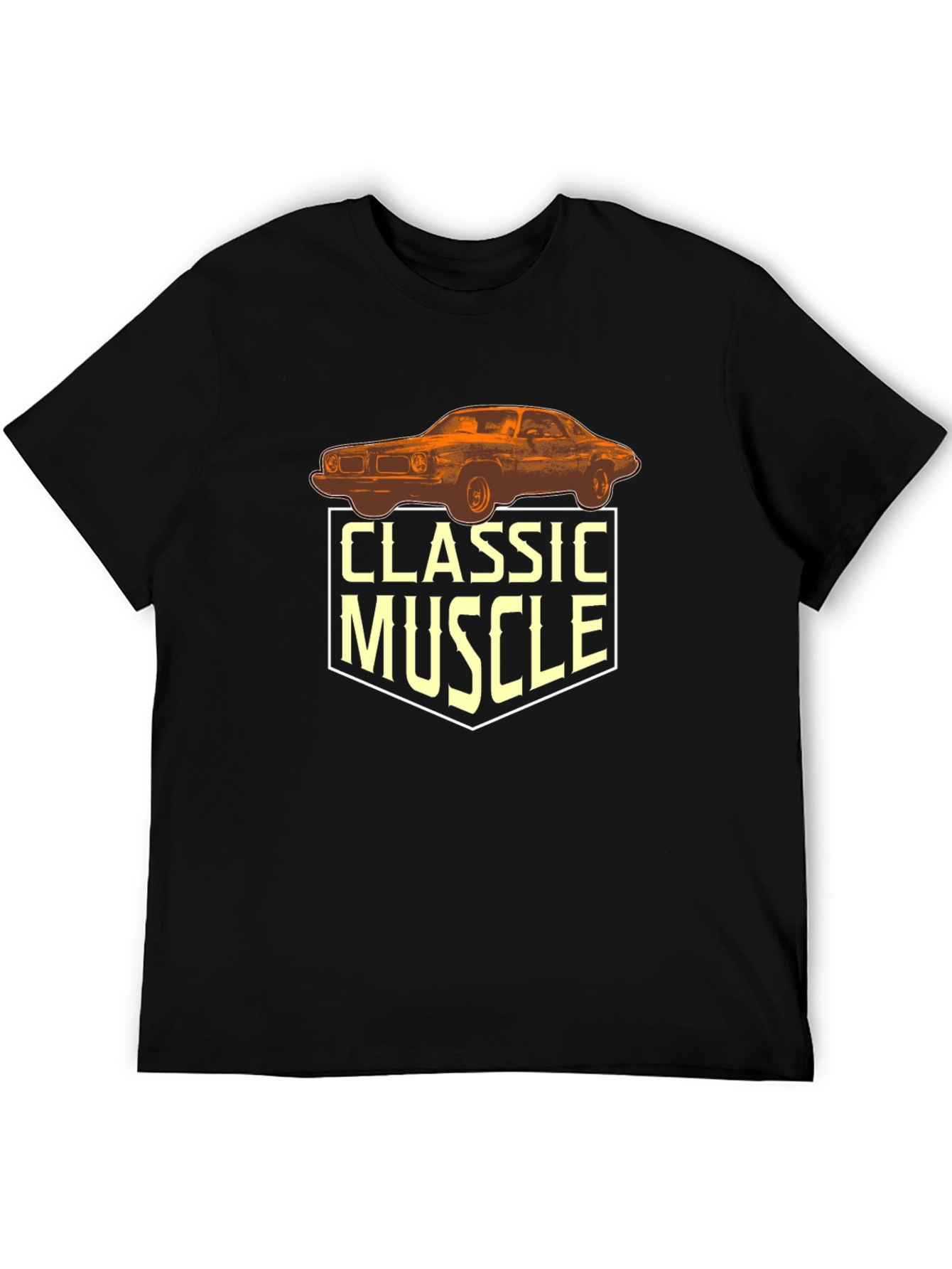Classic Muscle Car Graphic T-Shirt - Black