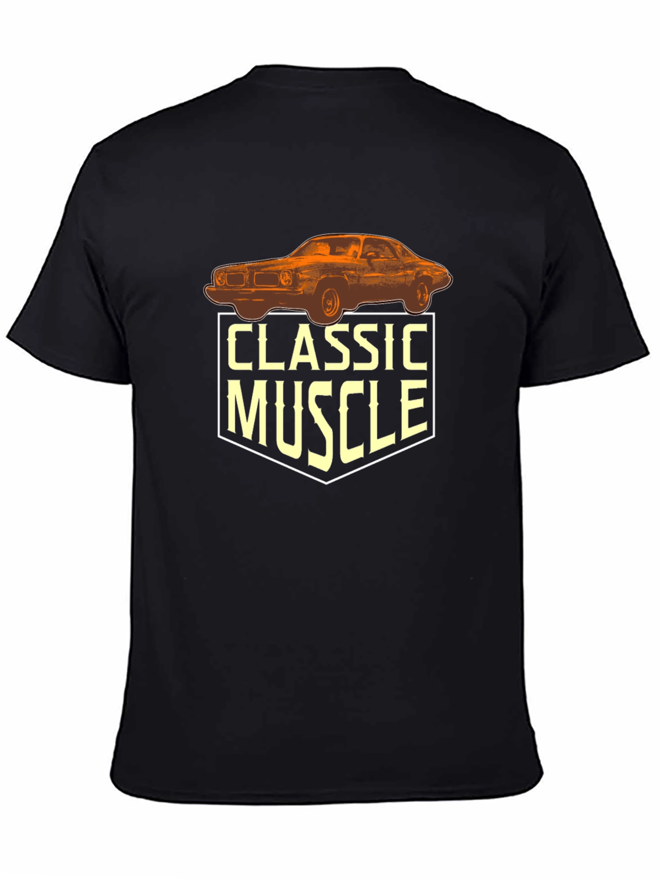 Classic Muscle Car Graphic T-Shirt - Black