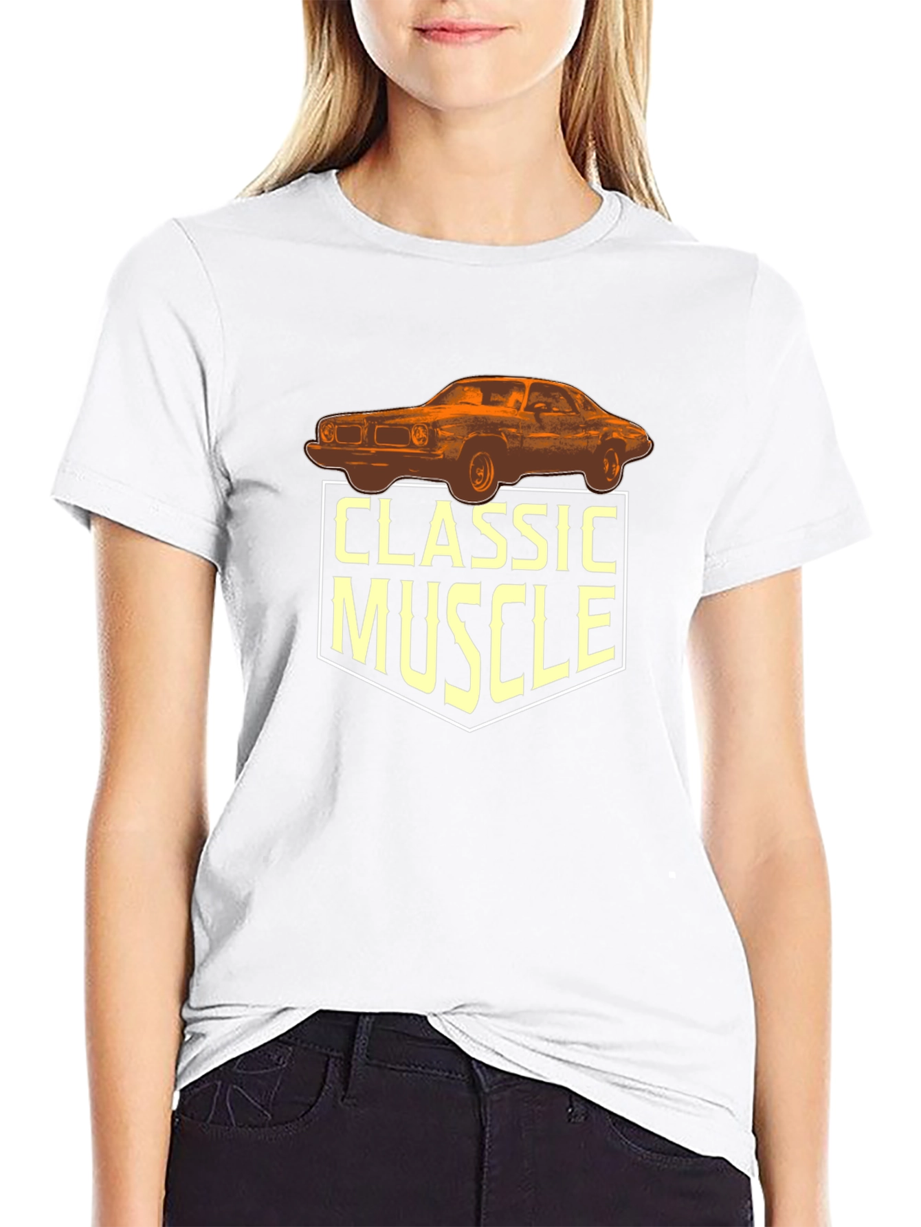 Classic Muscle Car Graphic T-Shirt - Black