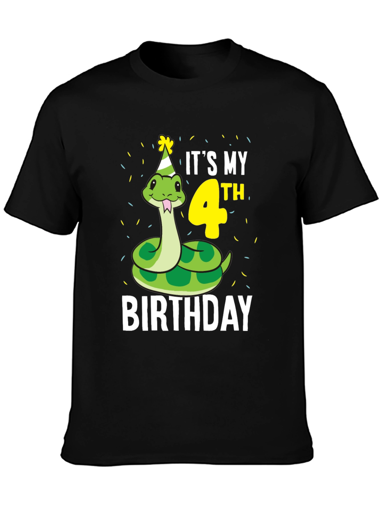 Its My 4th Birthday Snake T-Shirt