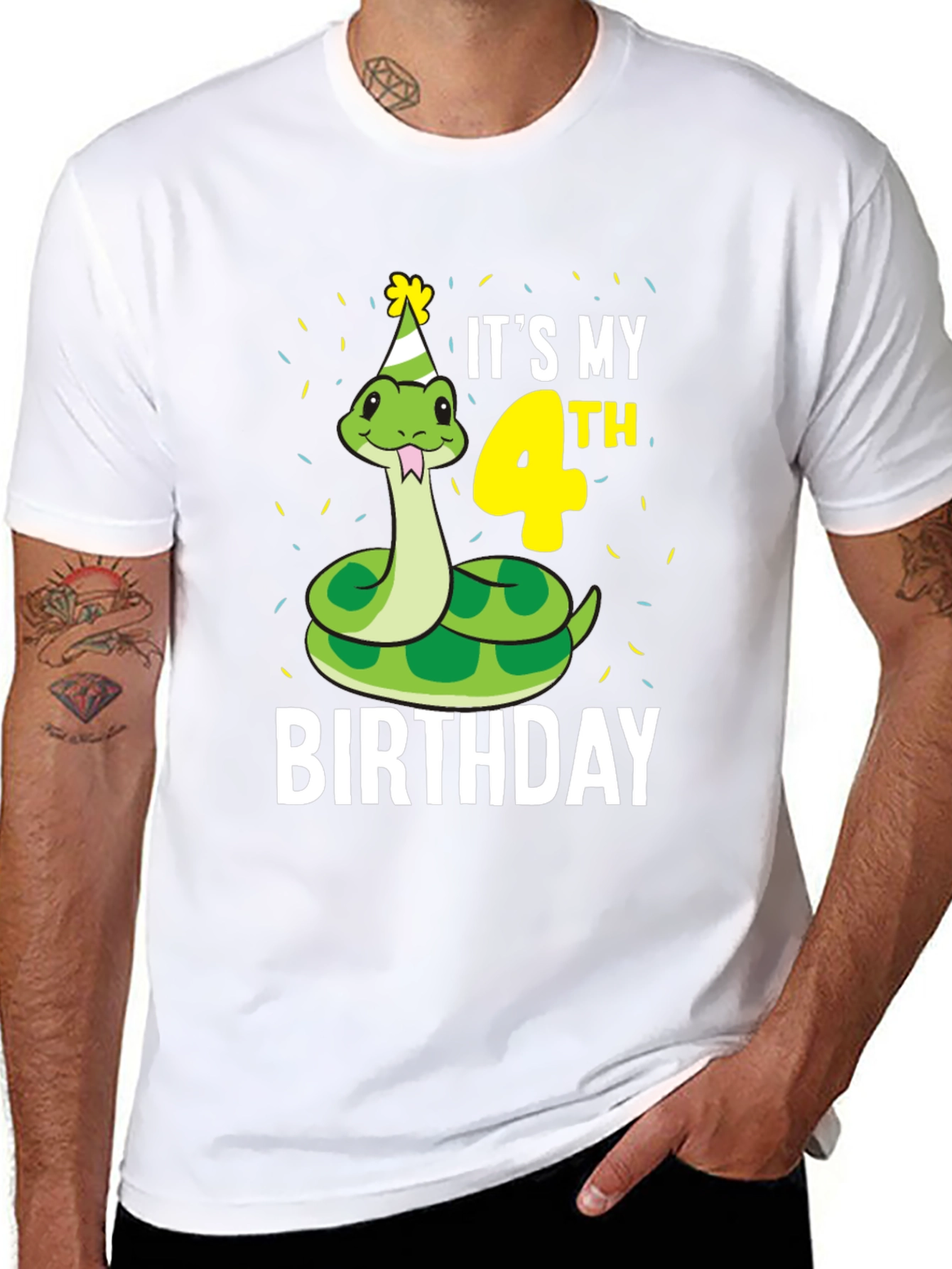 Its My 4th Birthday Snake T-Shirt