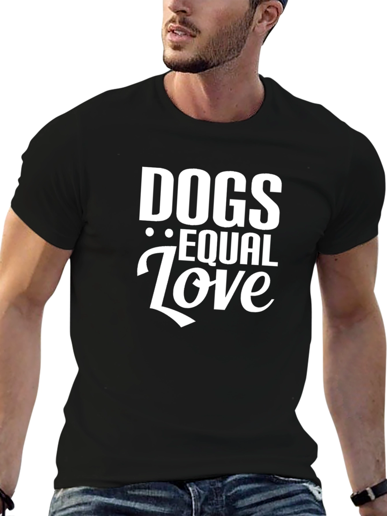 Dogs Equal Love T-Shirt – Minimalist Dog Lover Tee
