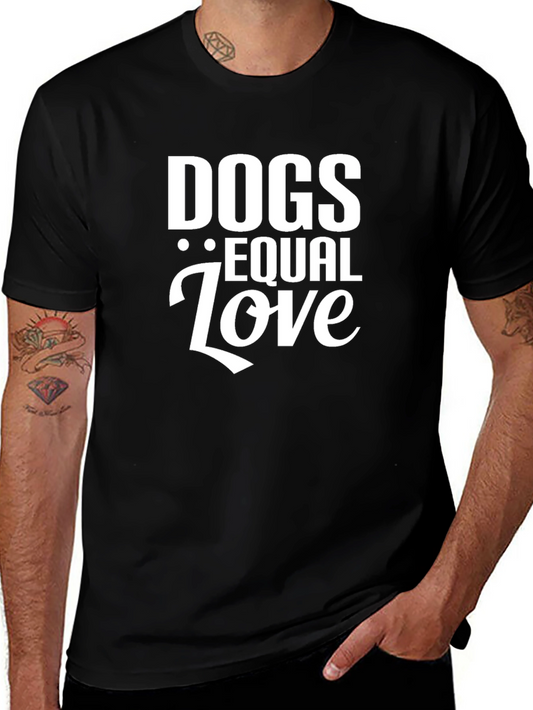 Dogs Equal Love T-Shirt – Minimalist Dog Lover Tee