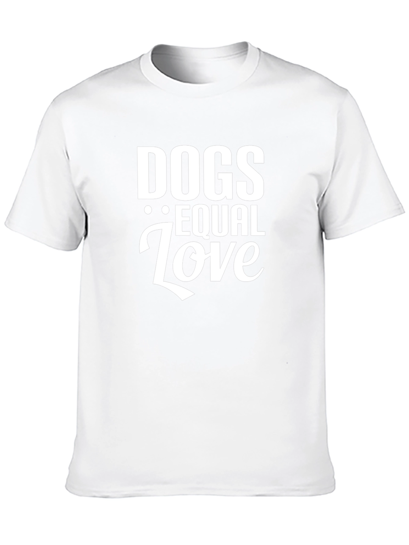 Dogs Equal Love T-Shirt – Minimalist Dog Lover Tee