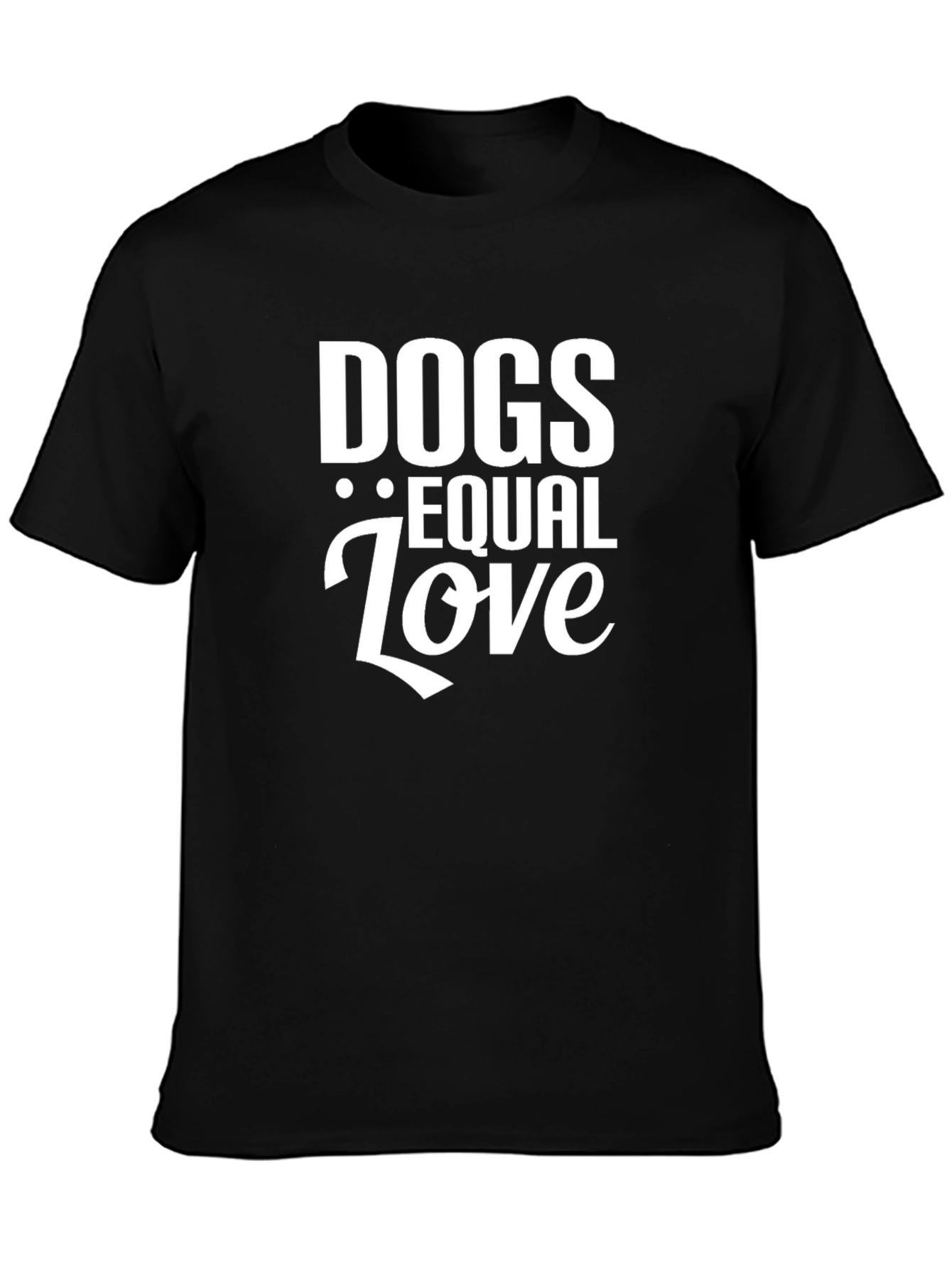 Dogs Equal Love T-Shirt – Minimalist Dog Lover Tee