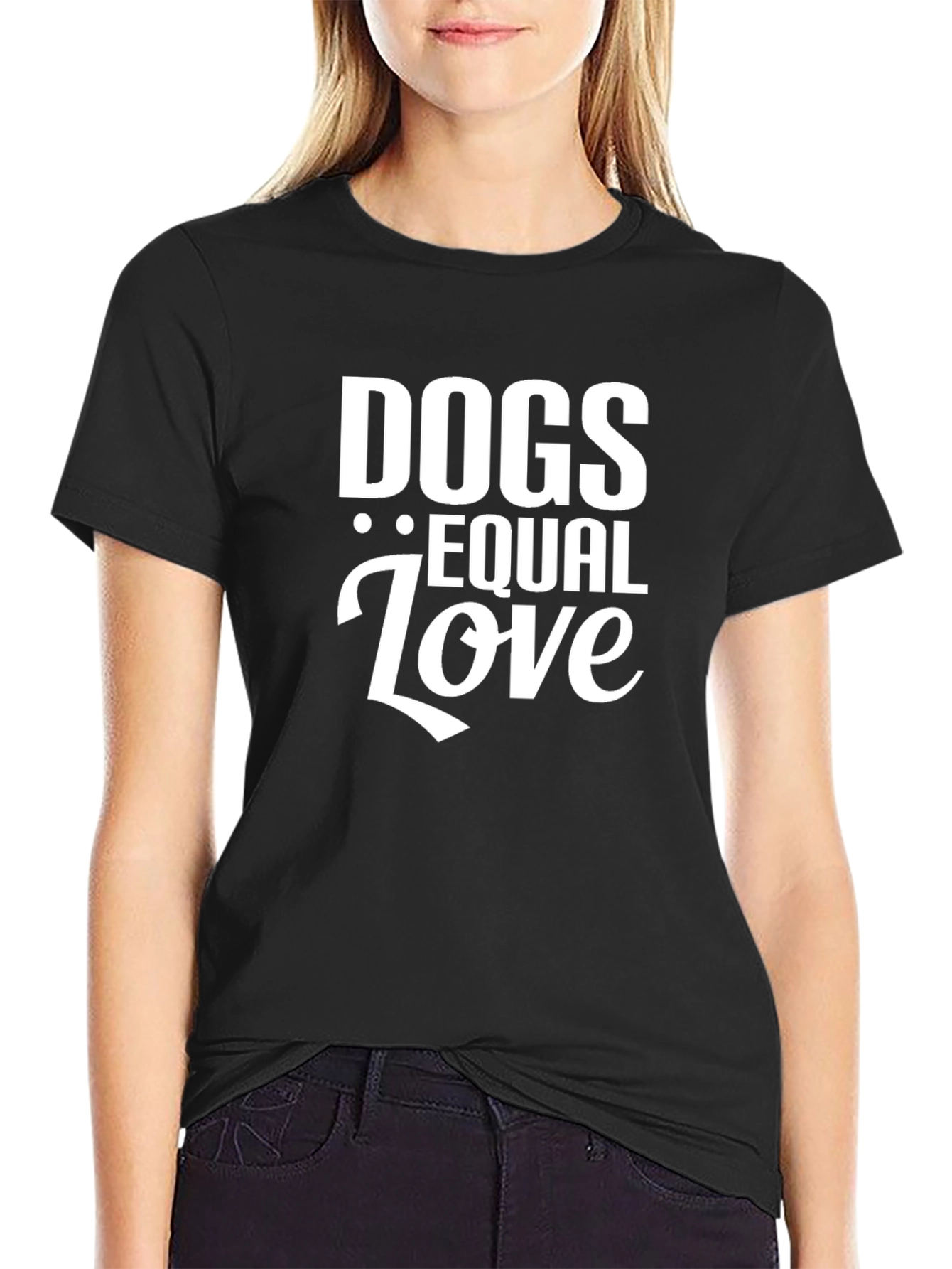 Dogs Equal Love T-Shirt – Minimalist Dog Lover Tee