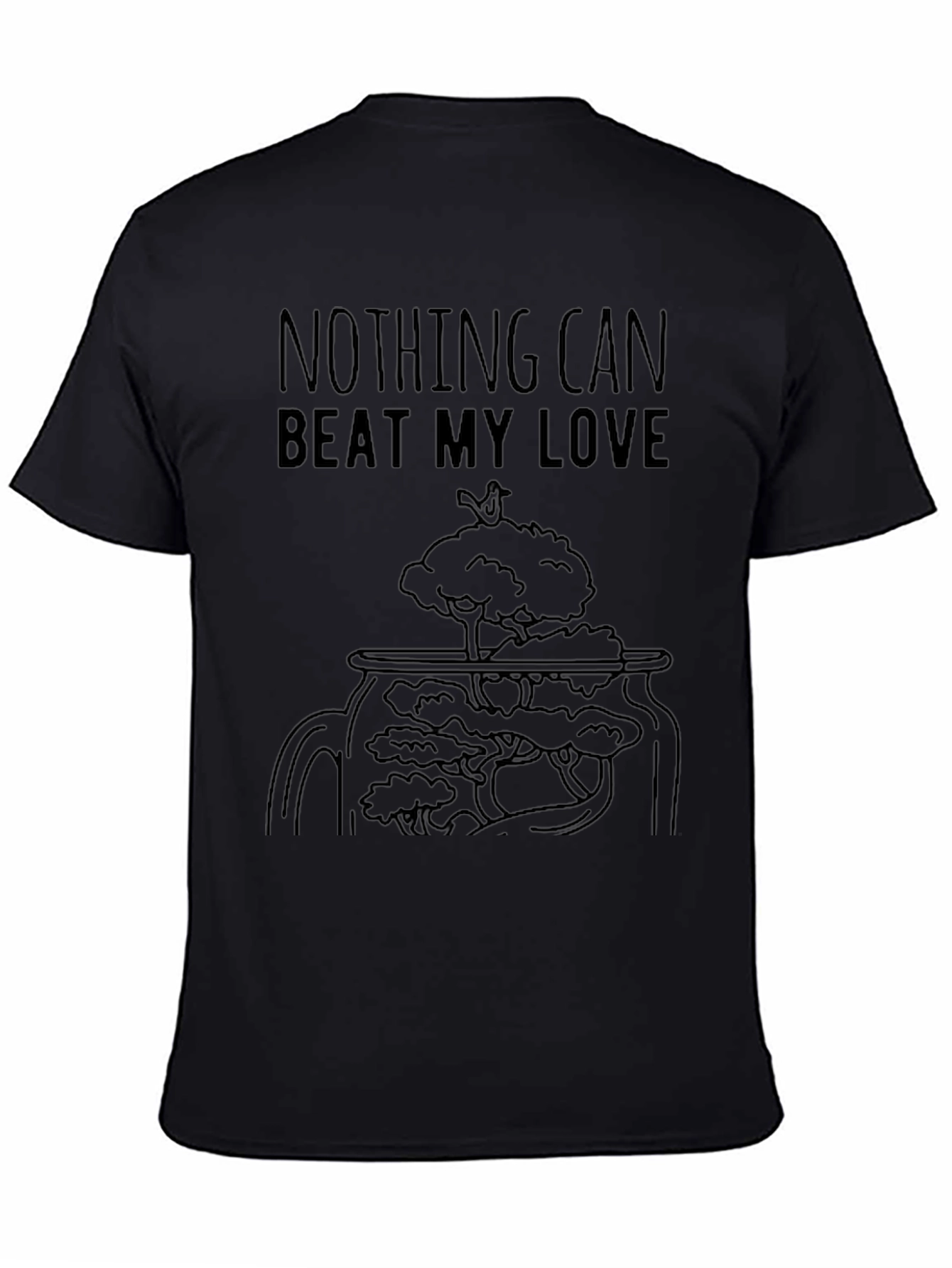 Nothing Can Beat My Love Black Graphic Tee
