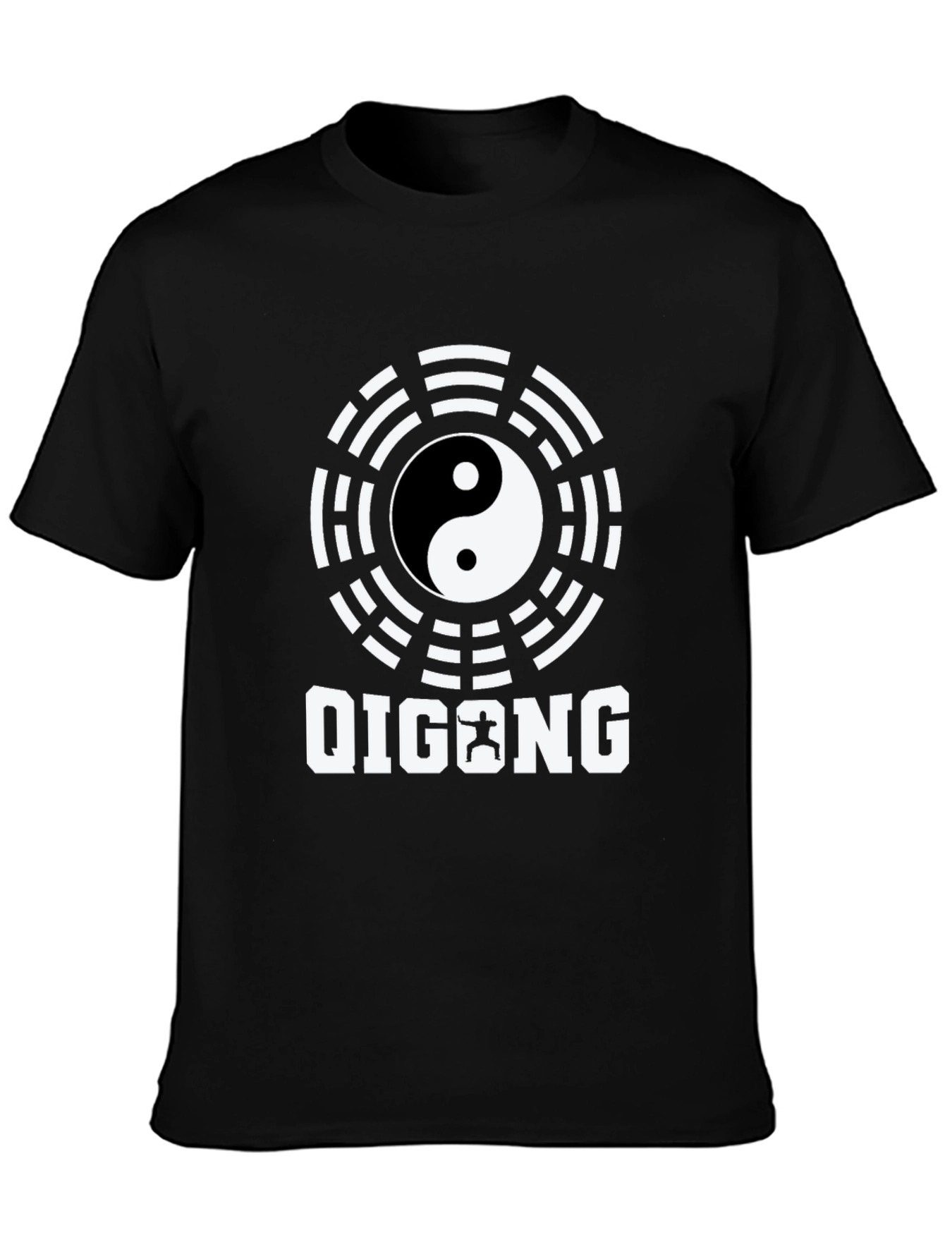 Qigong Yin Yang Graphic Black T-Shirt