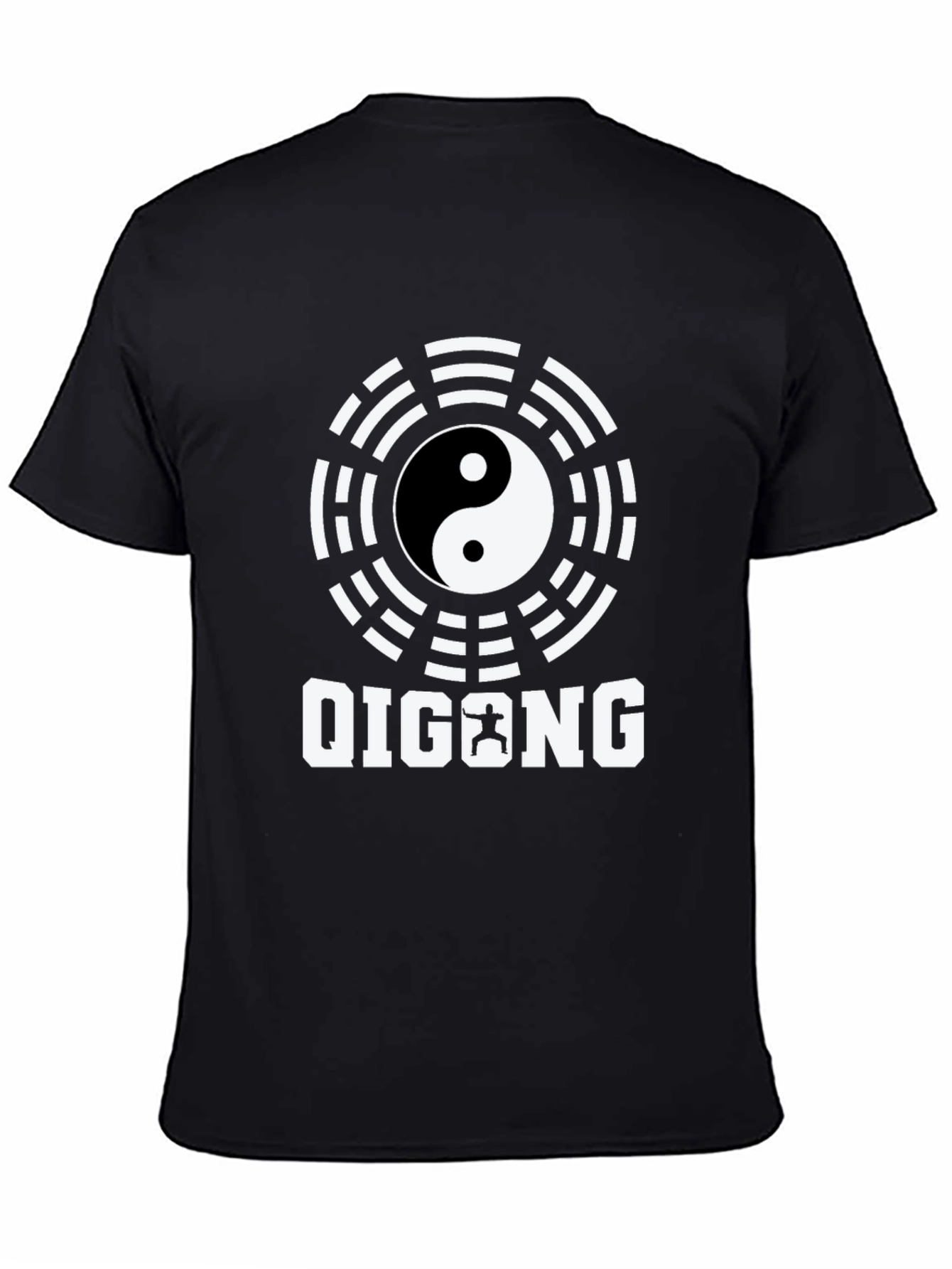Qigong Yin Yang Graphic Black T-Shirt