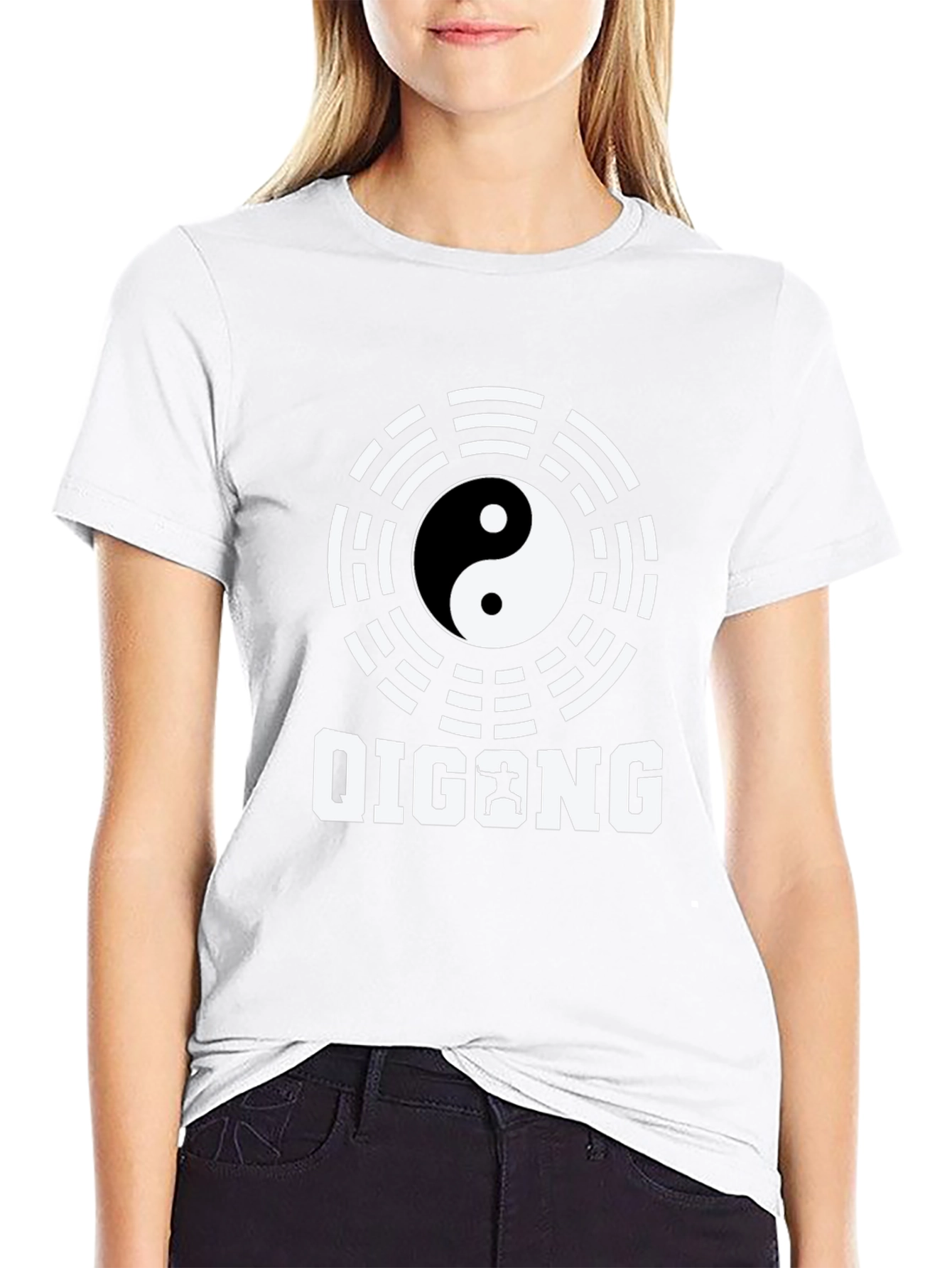 Qigong Yin Yang Graphic Black T-Shirt