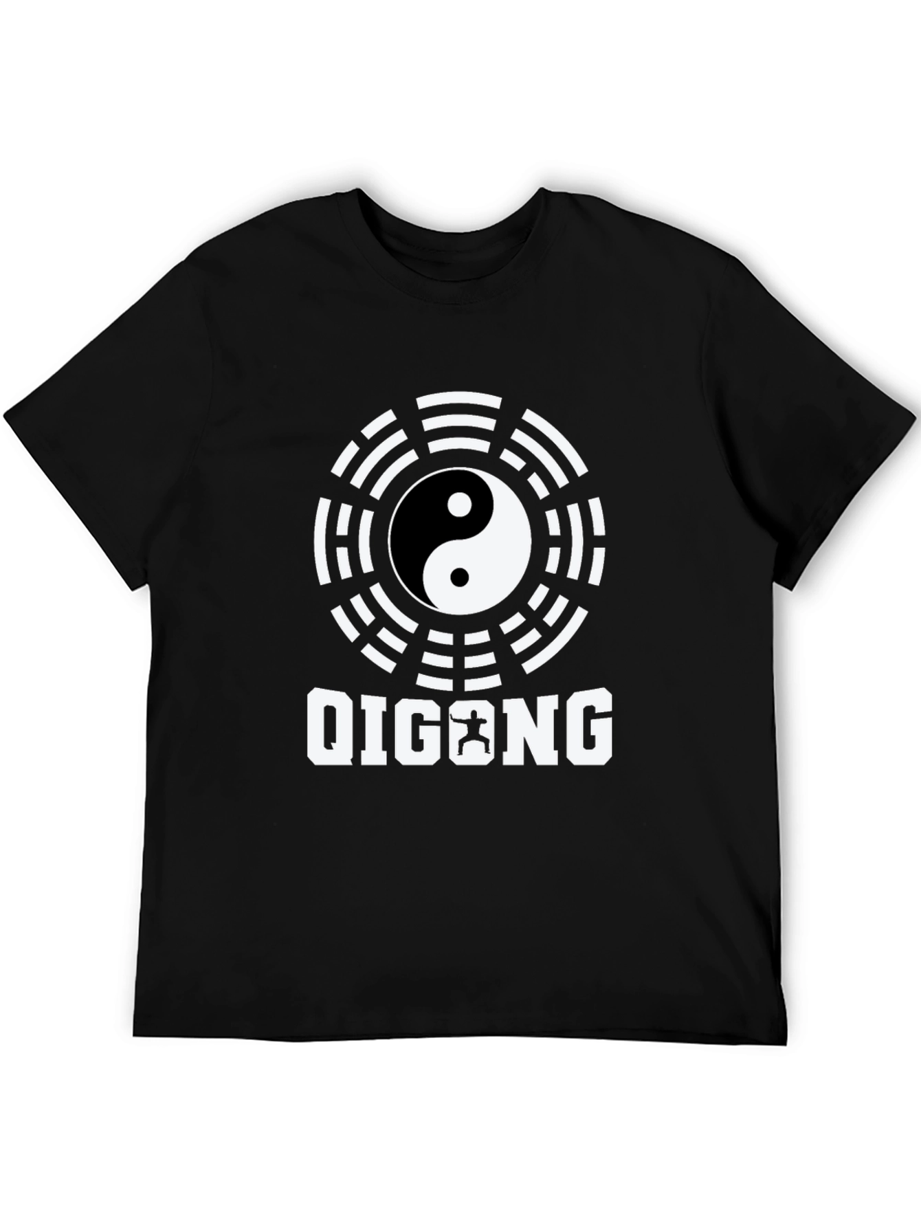 Qigong Yin Yang Graphic Black T-Shirt