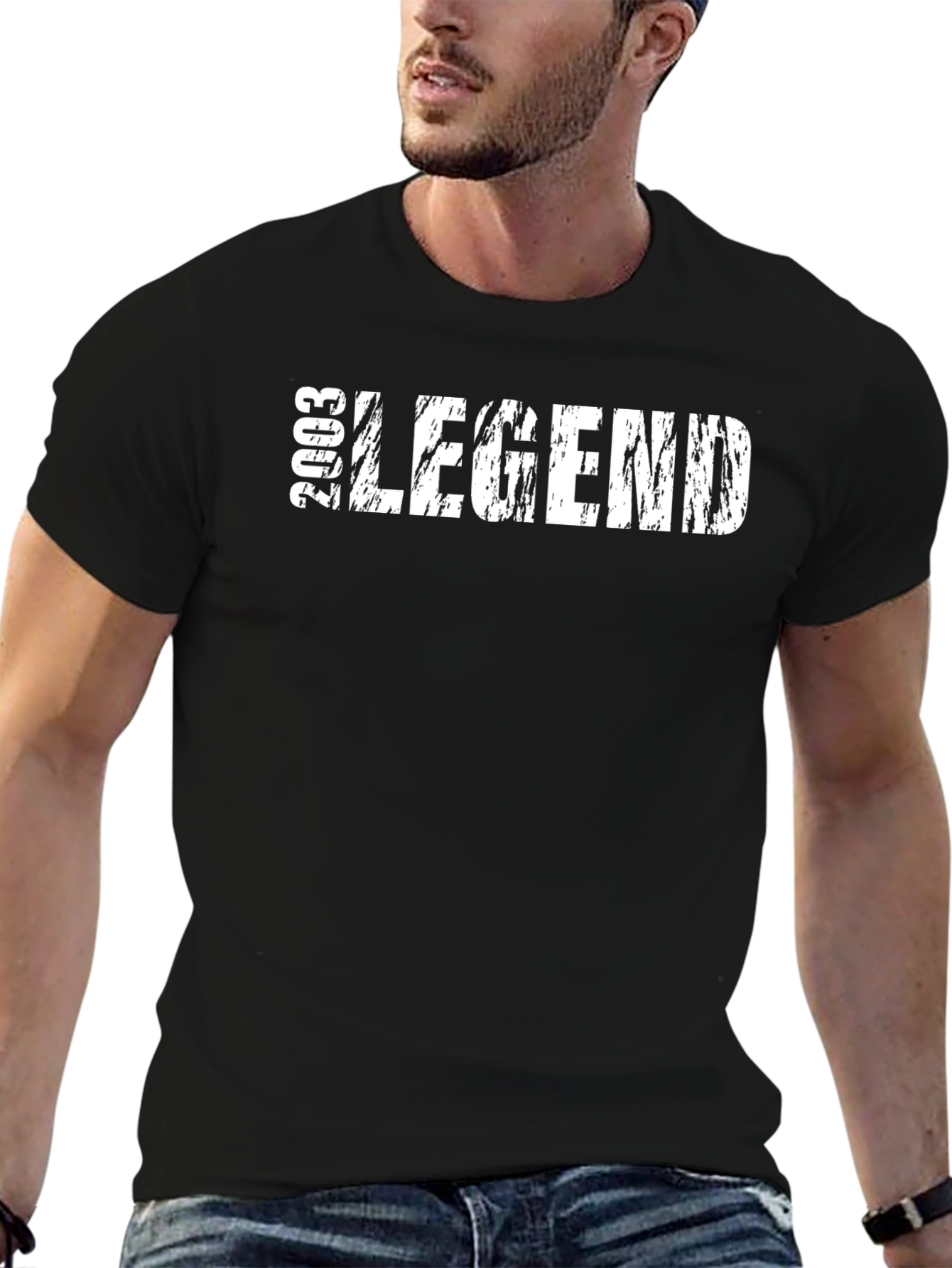 Legend 2003 Graphic T-Shirt - Black Cotton Tee