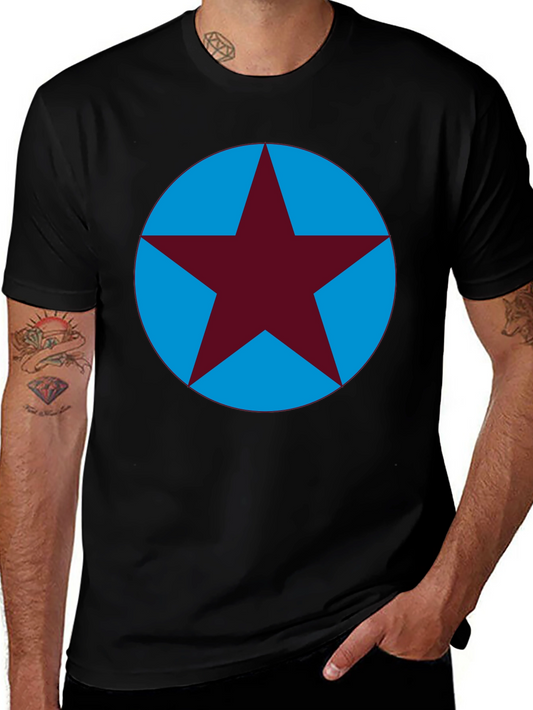 Star Circle Graphic Tee - Casual Cotton T-Shirt