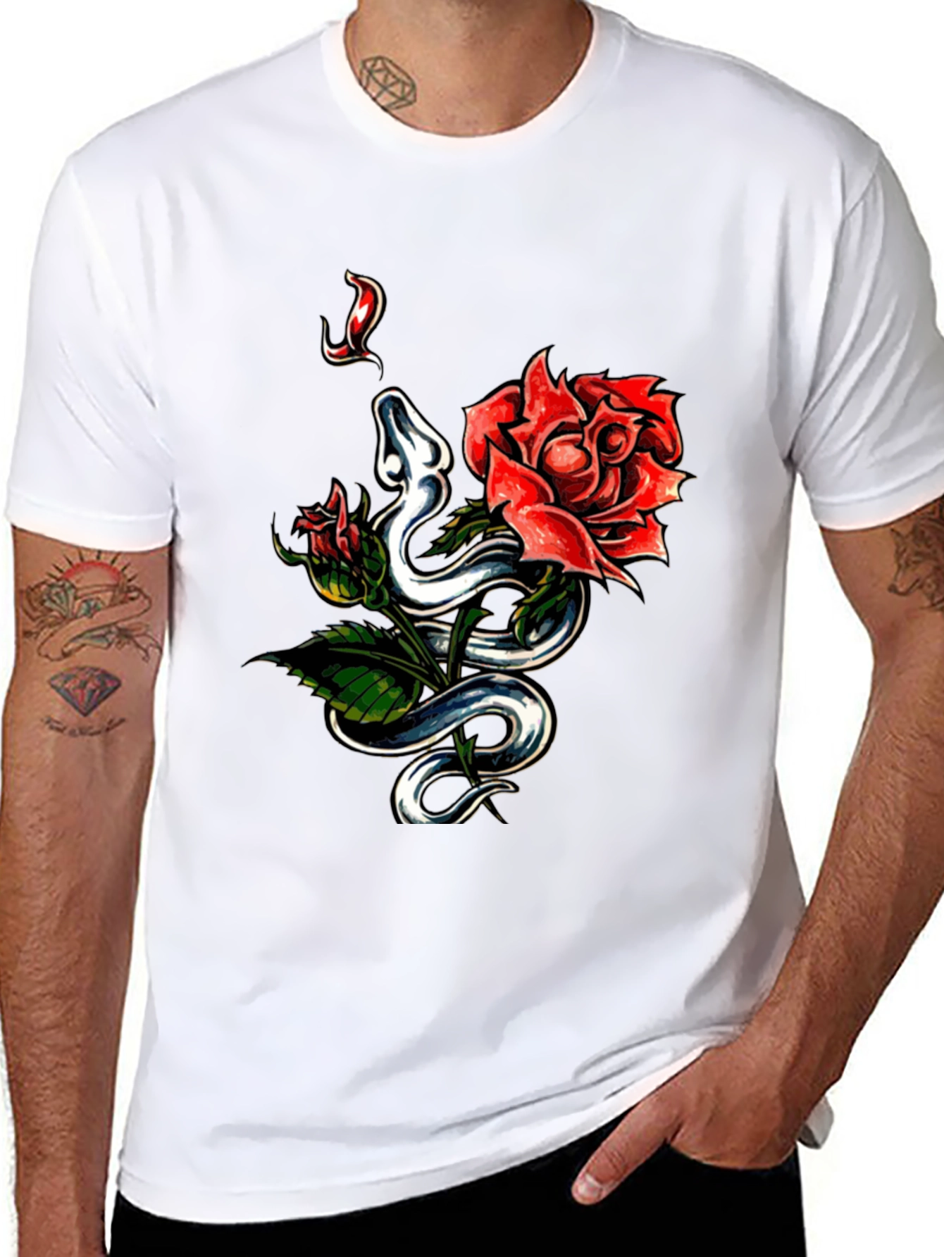 Snake & Rose Graphic Tee