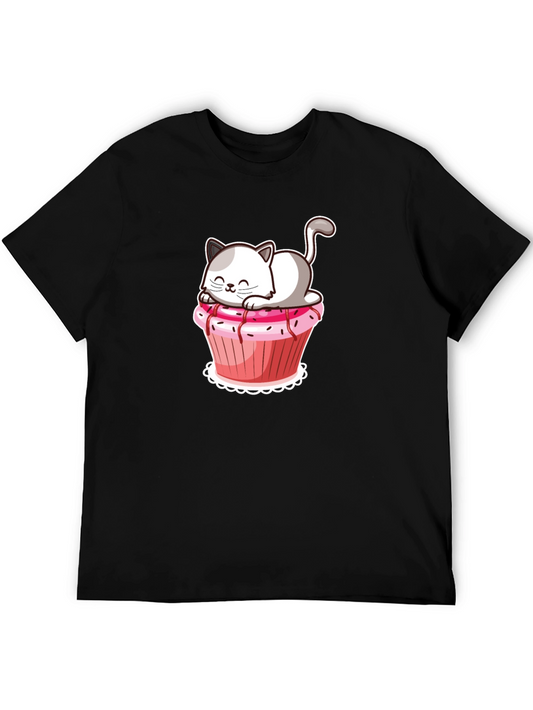 Cat Cupcake Graphic T-Shirt