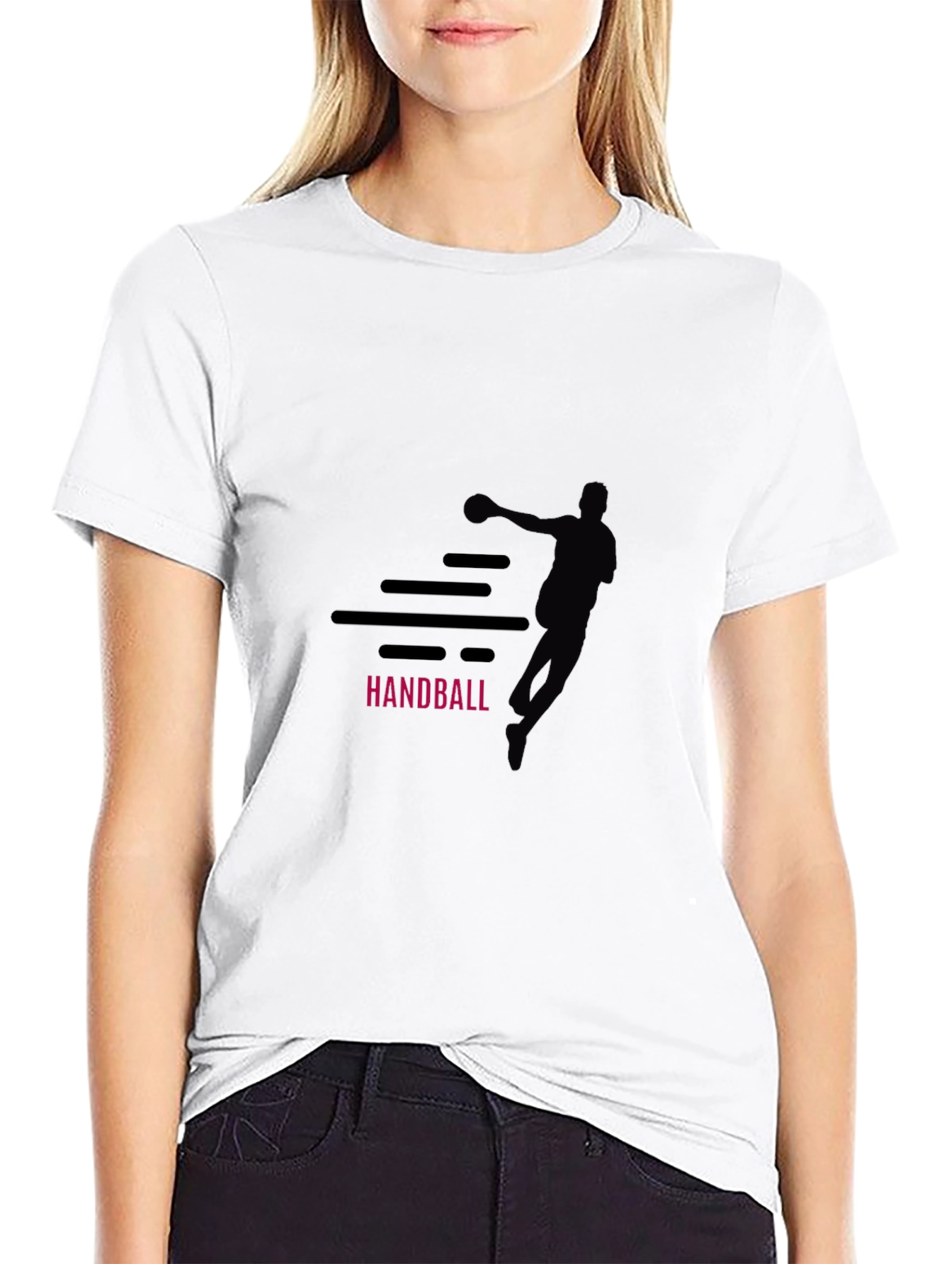 Handball Player Graphic T-Shirt - Sporty Design